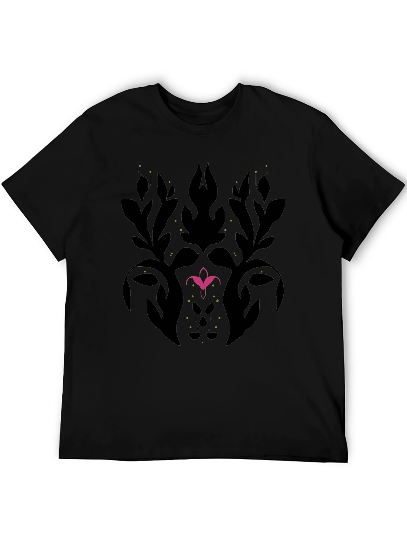 Black Floral Damask Graphic Tee - Stylish & Unique view 5