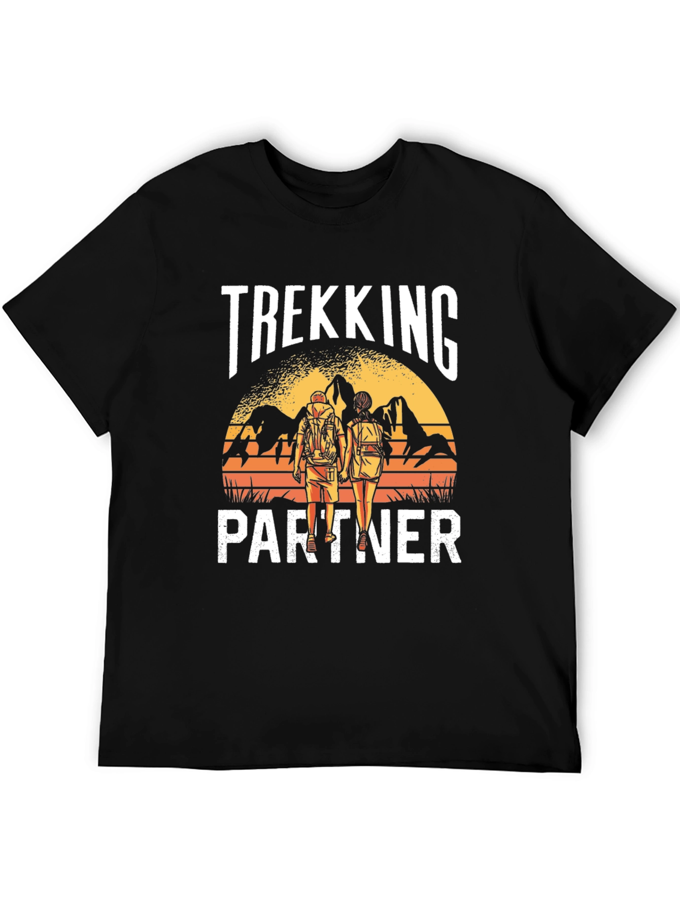 Black Trekking Partner Graphic Tee view 5