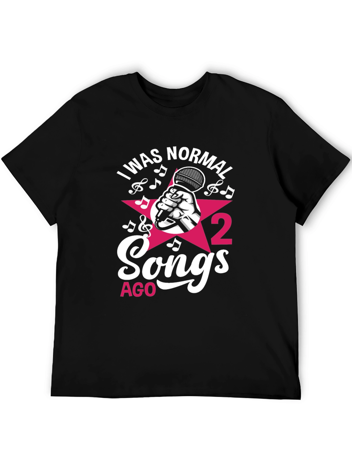 Black I Was Normal 2 Songs Ago Black Graphic Tee view 5