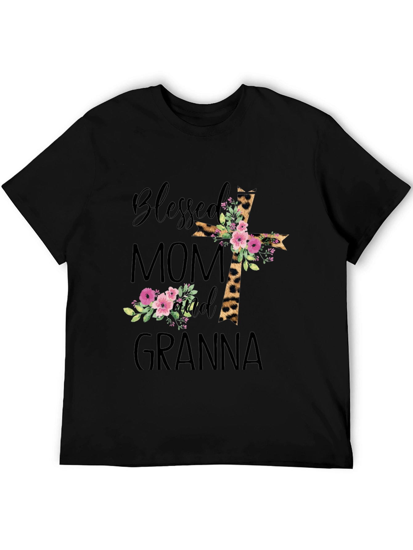 Blessed Mom and Granna Graphic T-Shirt - 5