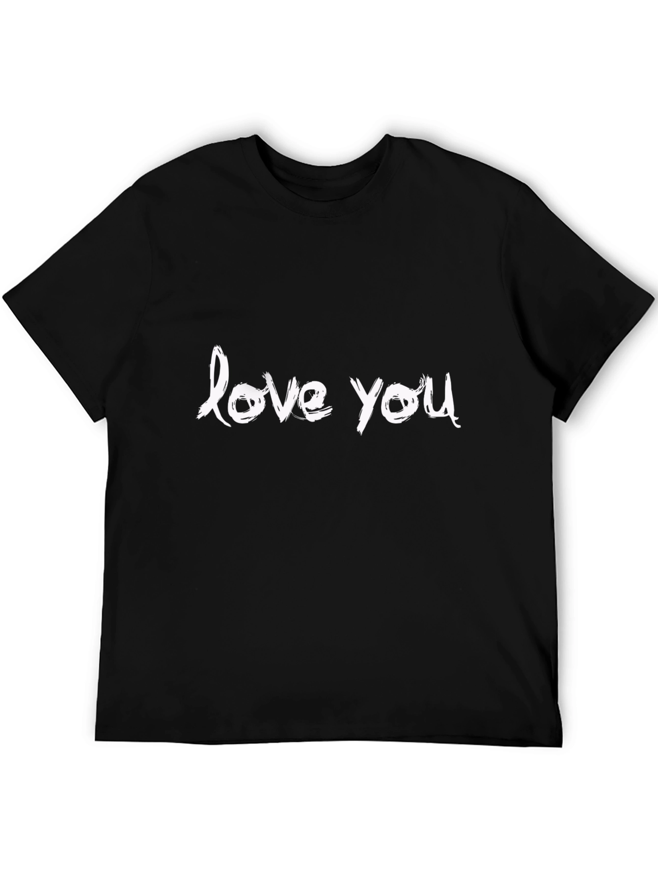 Black Love You Graphic Tee - Soft Cotton Blend view 5