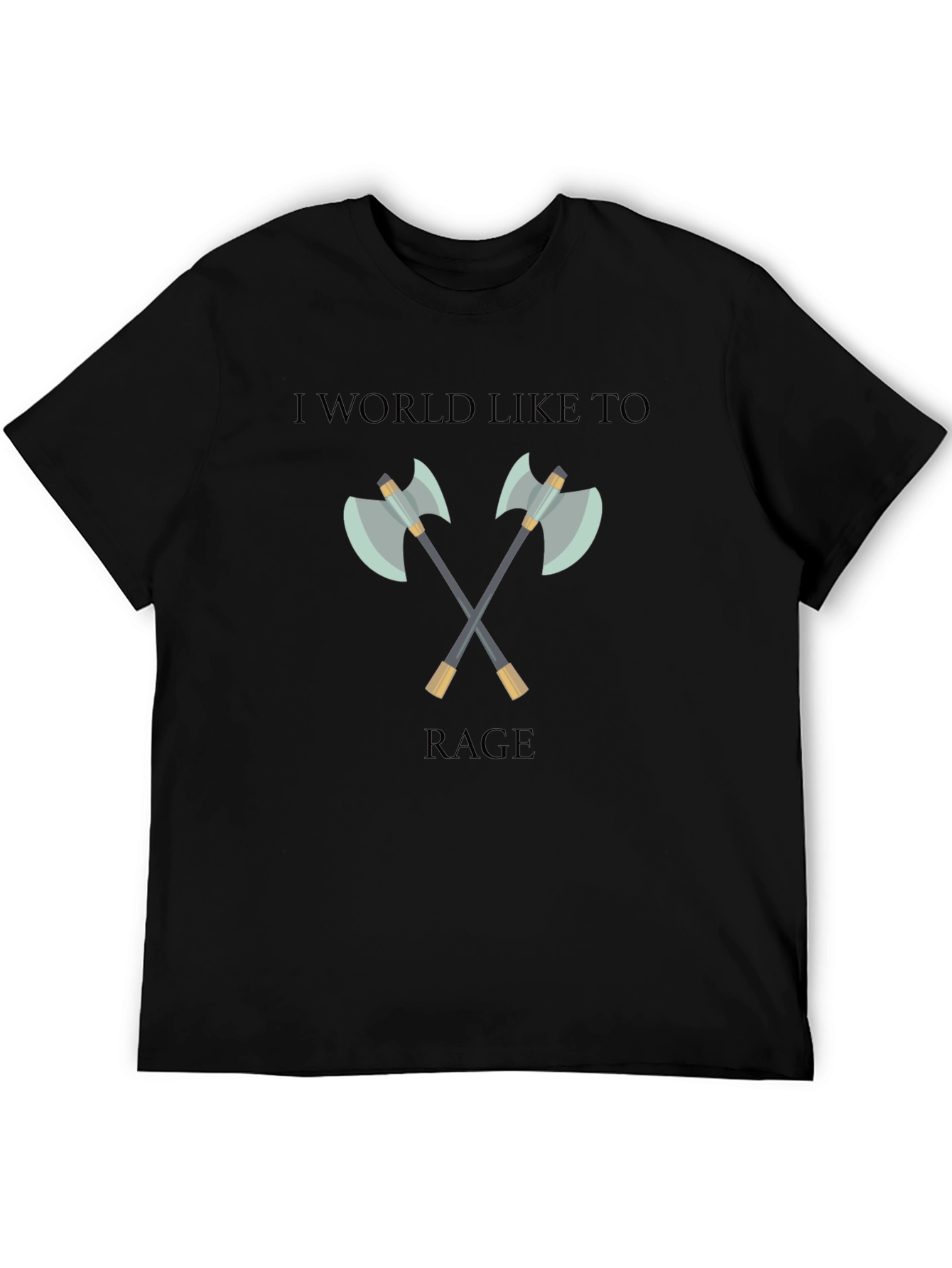 Black I World Like To Rage T-Shirt view 5