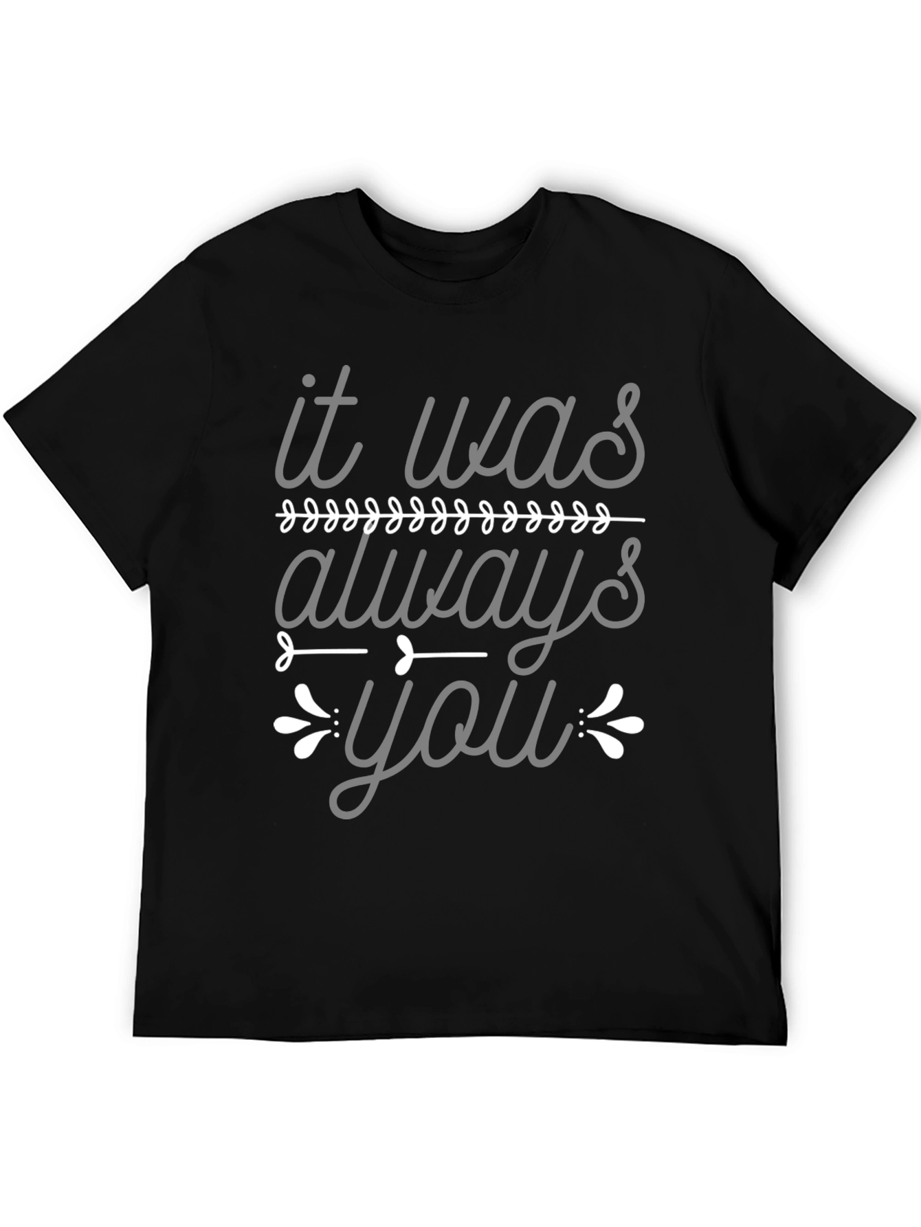 Black It Was Always You Graphic Tee - Black view 5