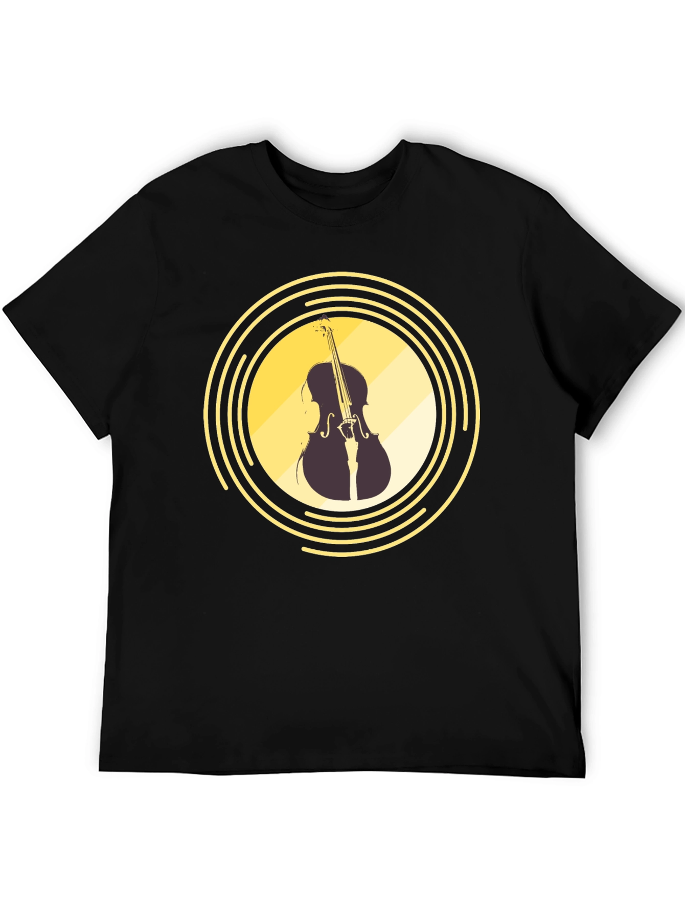Black Musical Cello Graphic T-Shirt view 5