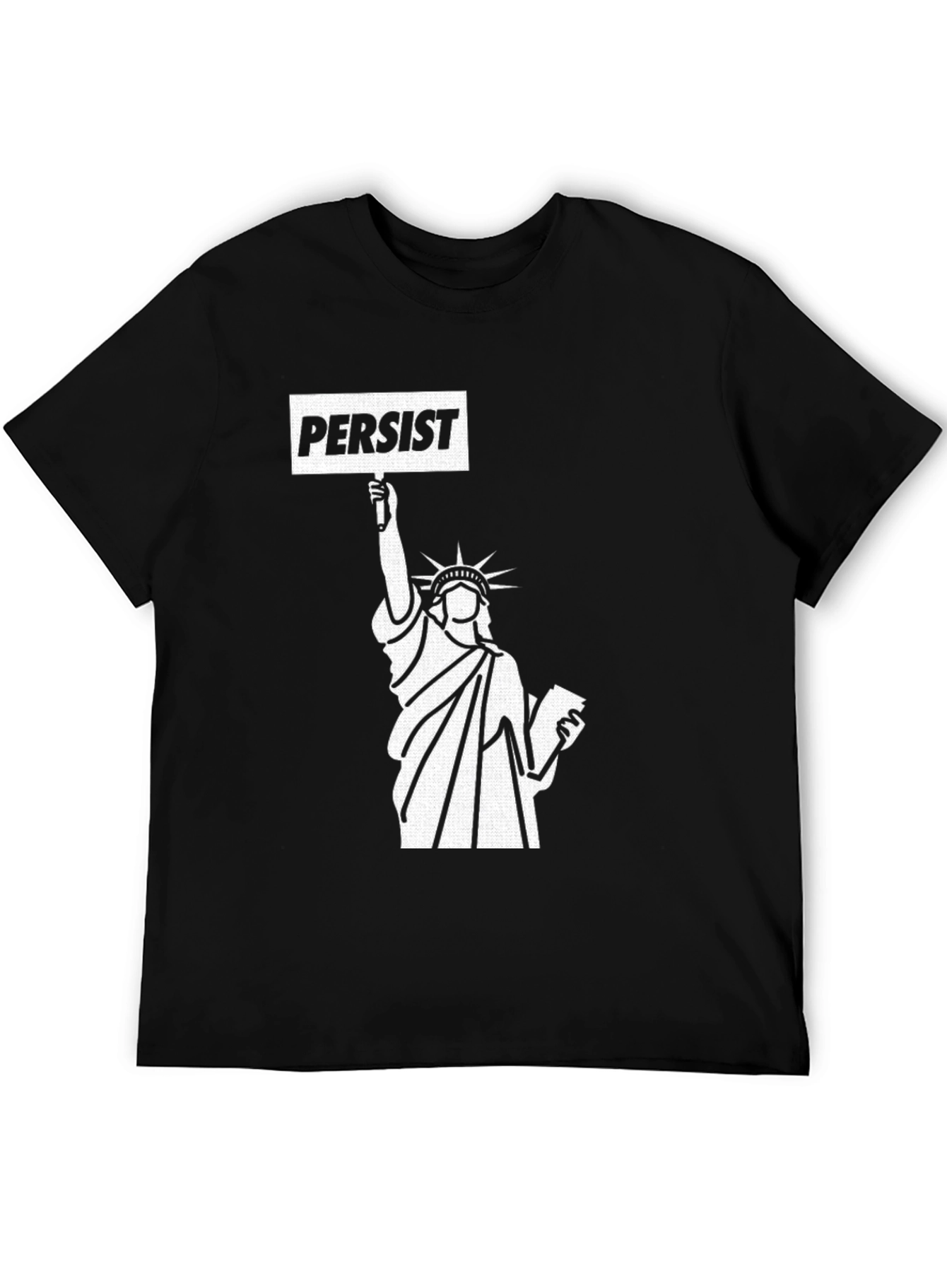 Black Persist Statue of Liberty Graphic Tee view 5