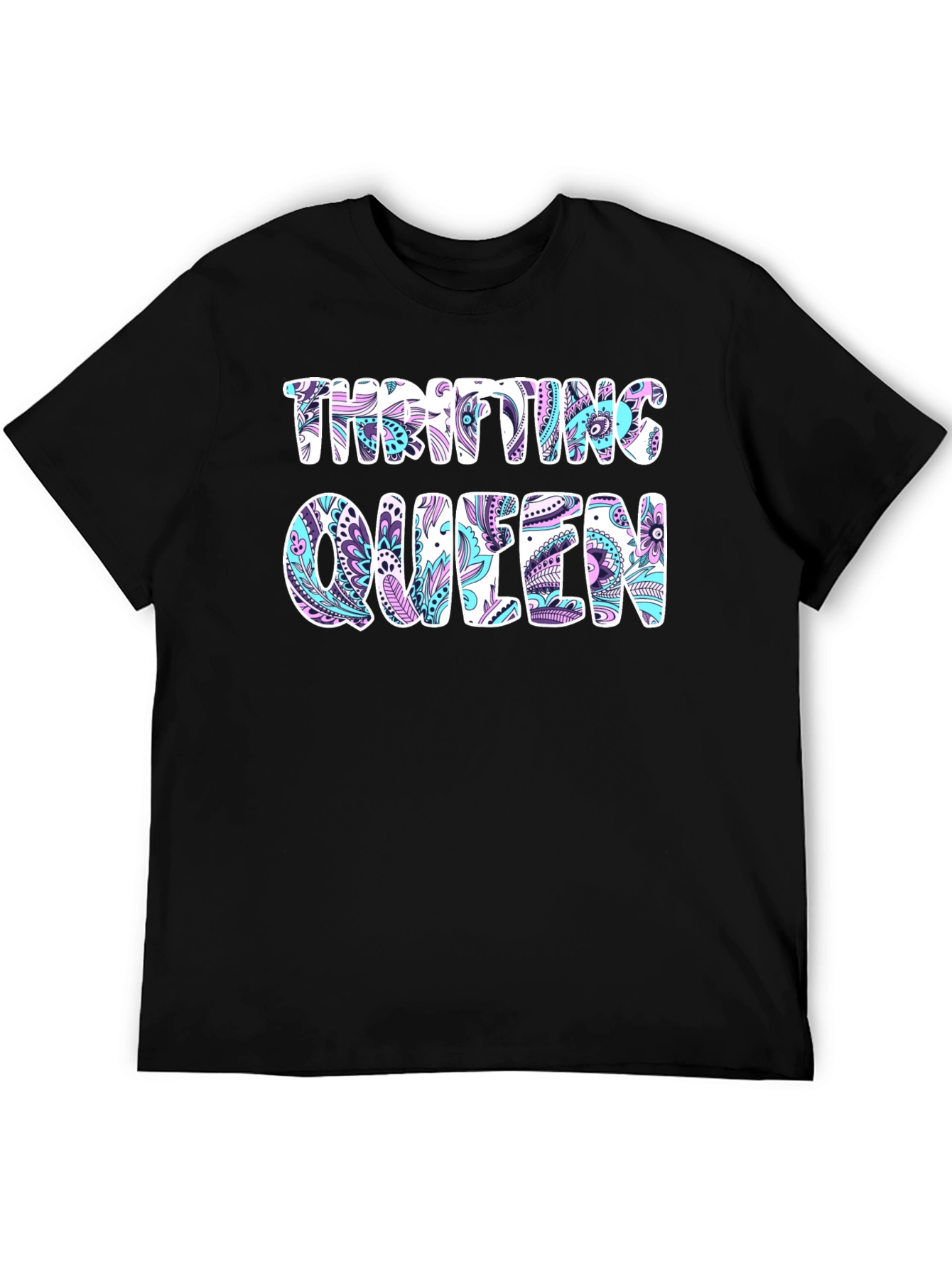 Thrifting Queen Black Graphic Tee - 5