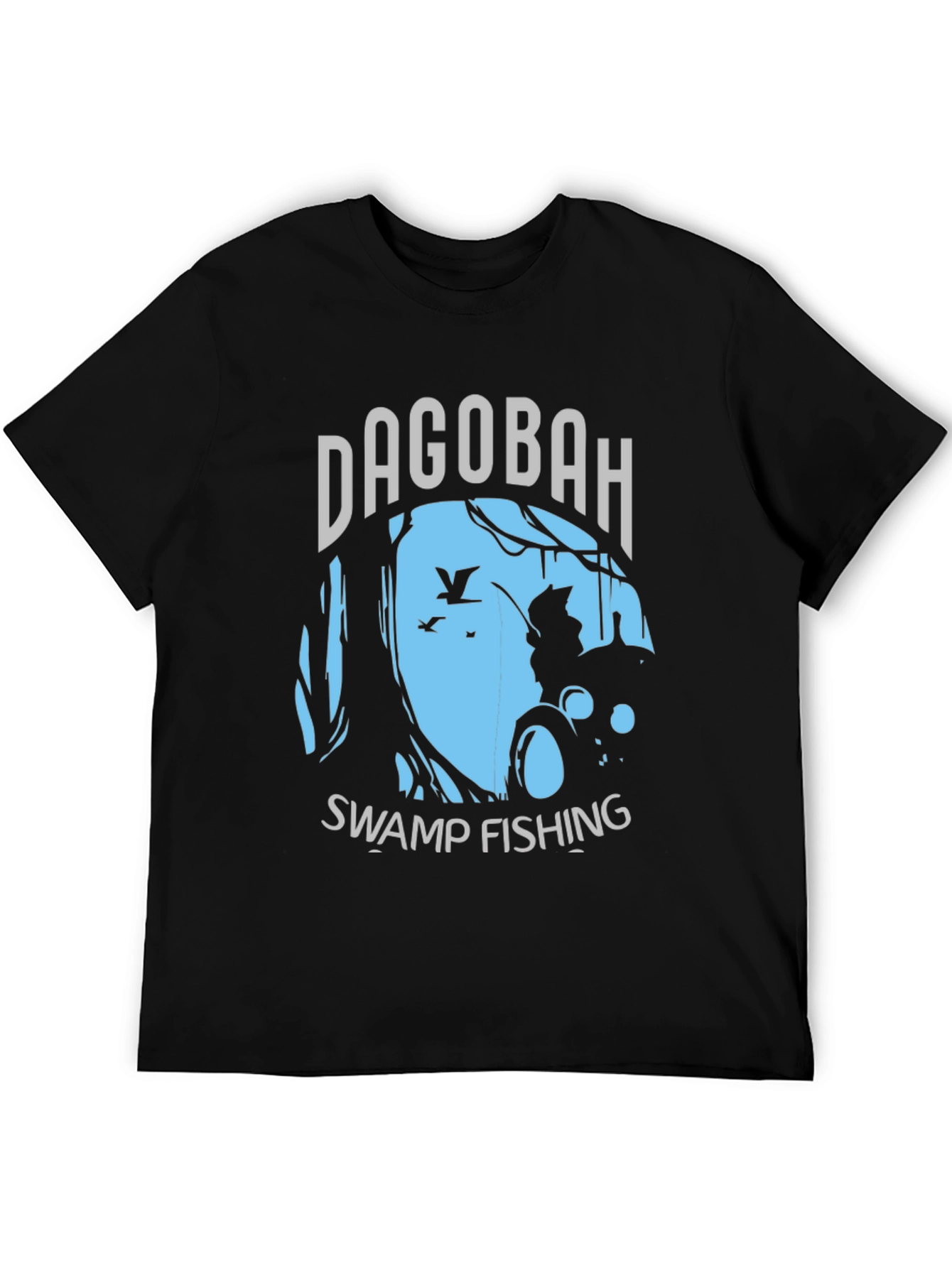 Black Dagobah Swamp Fishing Graphic Tee view 5