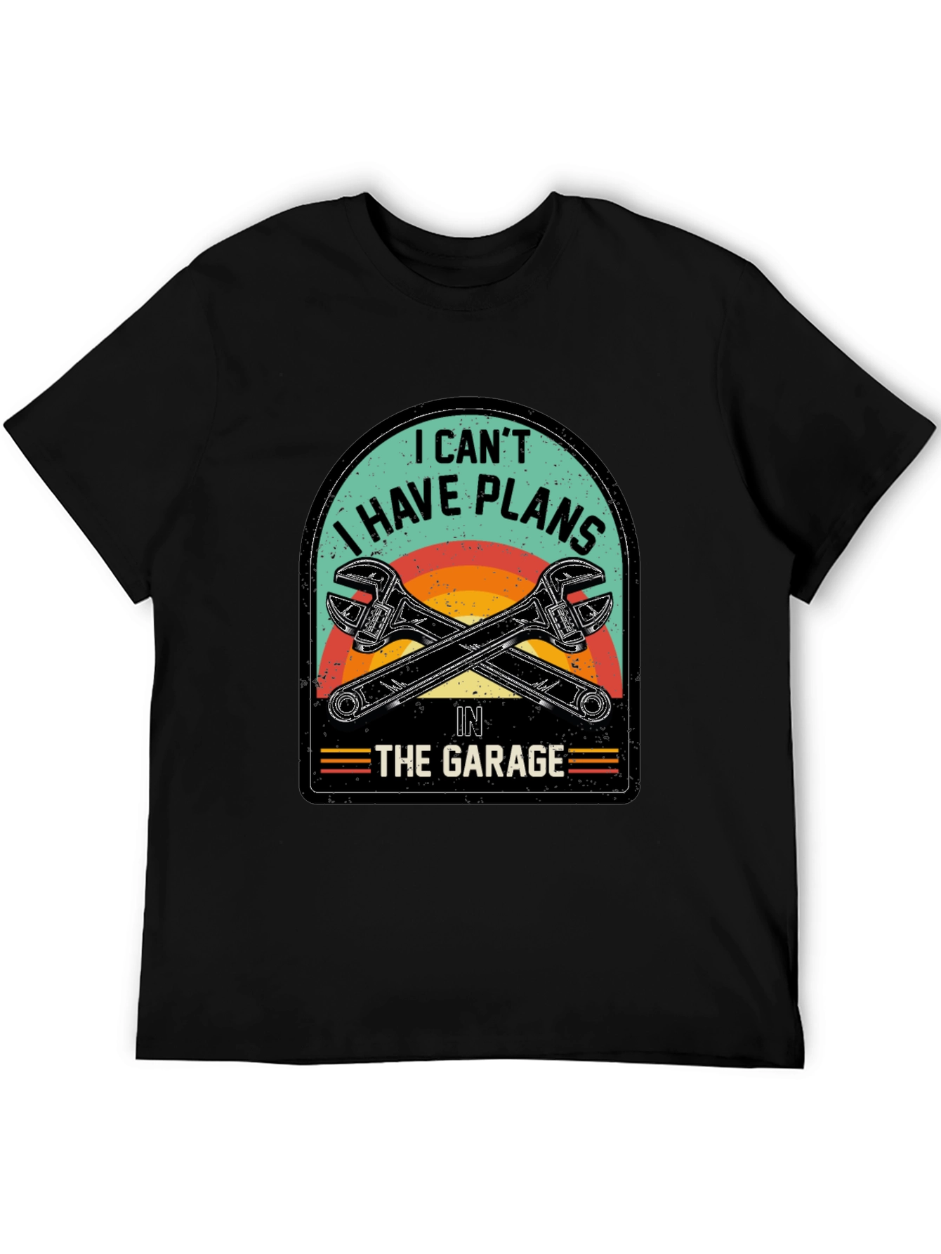 Black Garage Plans T-Shirt - Mechanic Humor Tee view 5