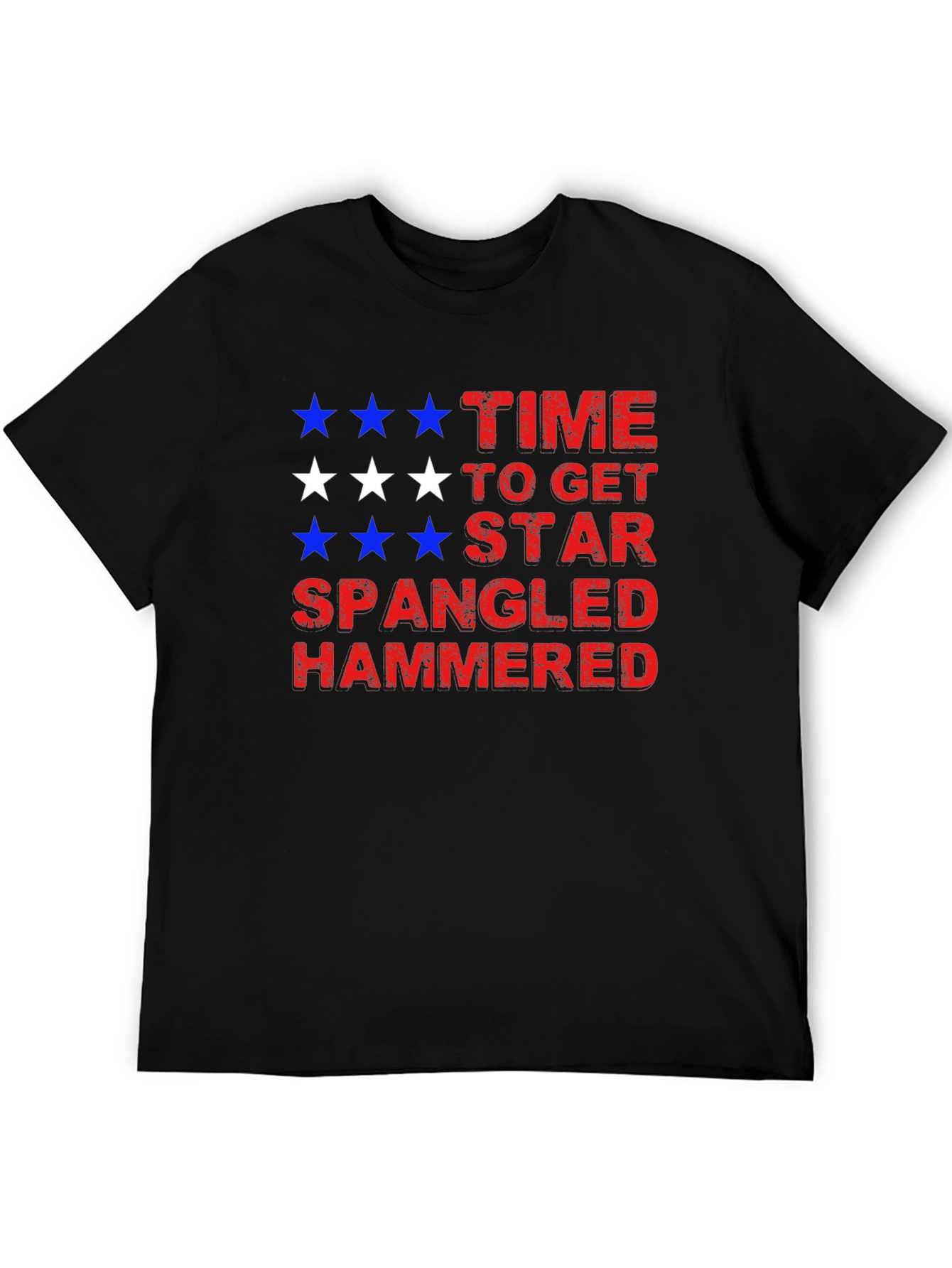 Black Star Spangled Hammered Tee view 5