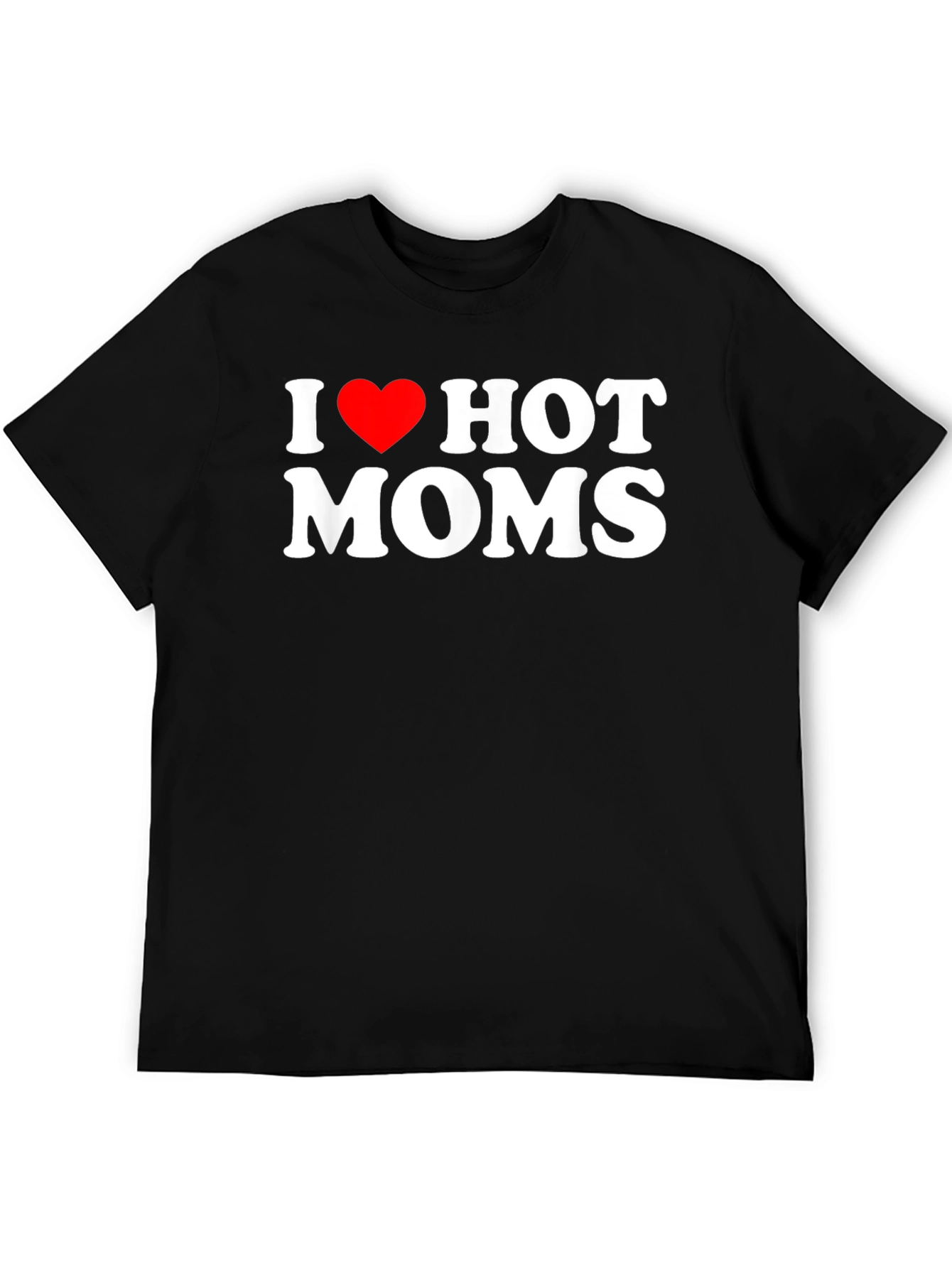 Black I Heart Hot Moms Graphic T-Shirt view 5