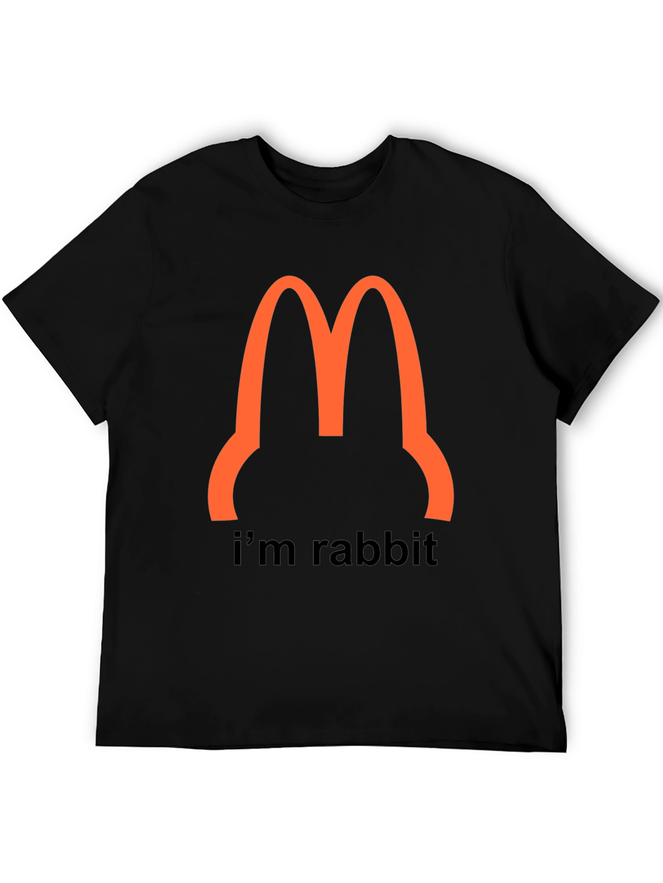 Black I'm Rabbit T-Shirt - Funny Bunny Tee view 5