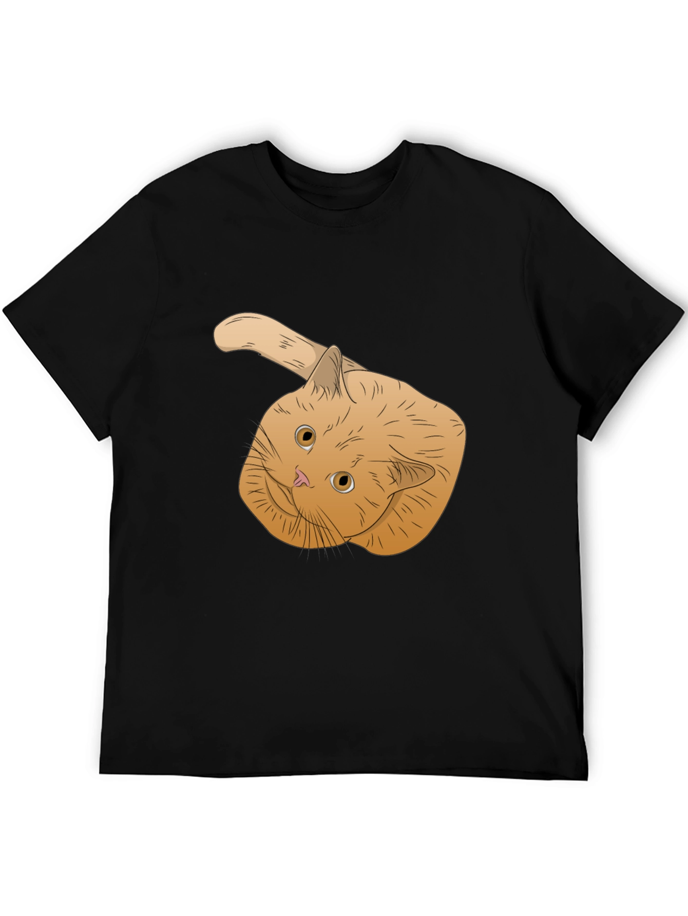 Black Ginger Cat T-Shirt - Whimsical Pet Lover Apparel view 5