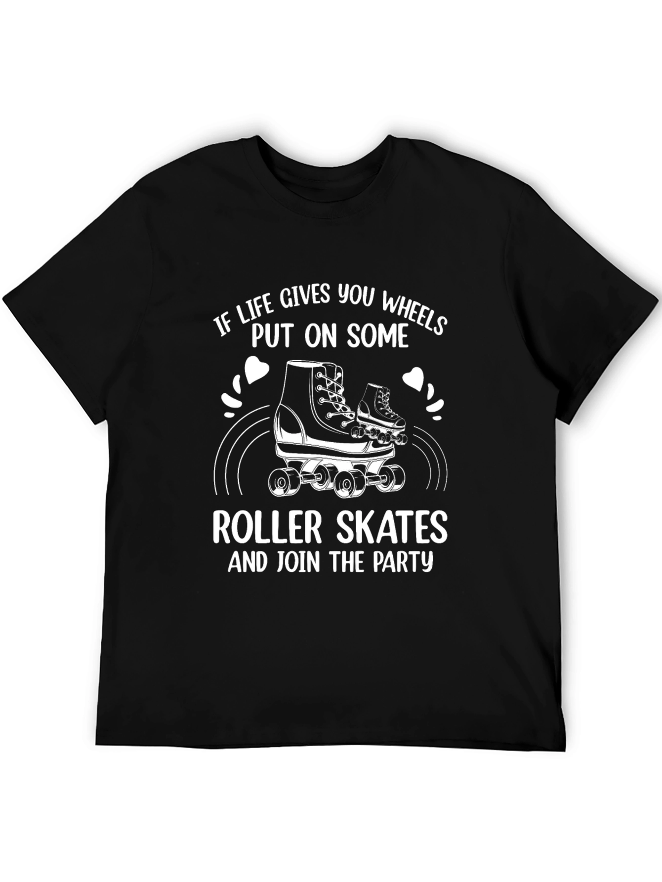 Black Roller Skate Party Tee - Life Gives You Wheels view 5