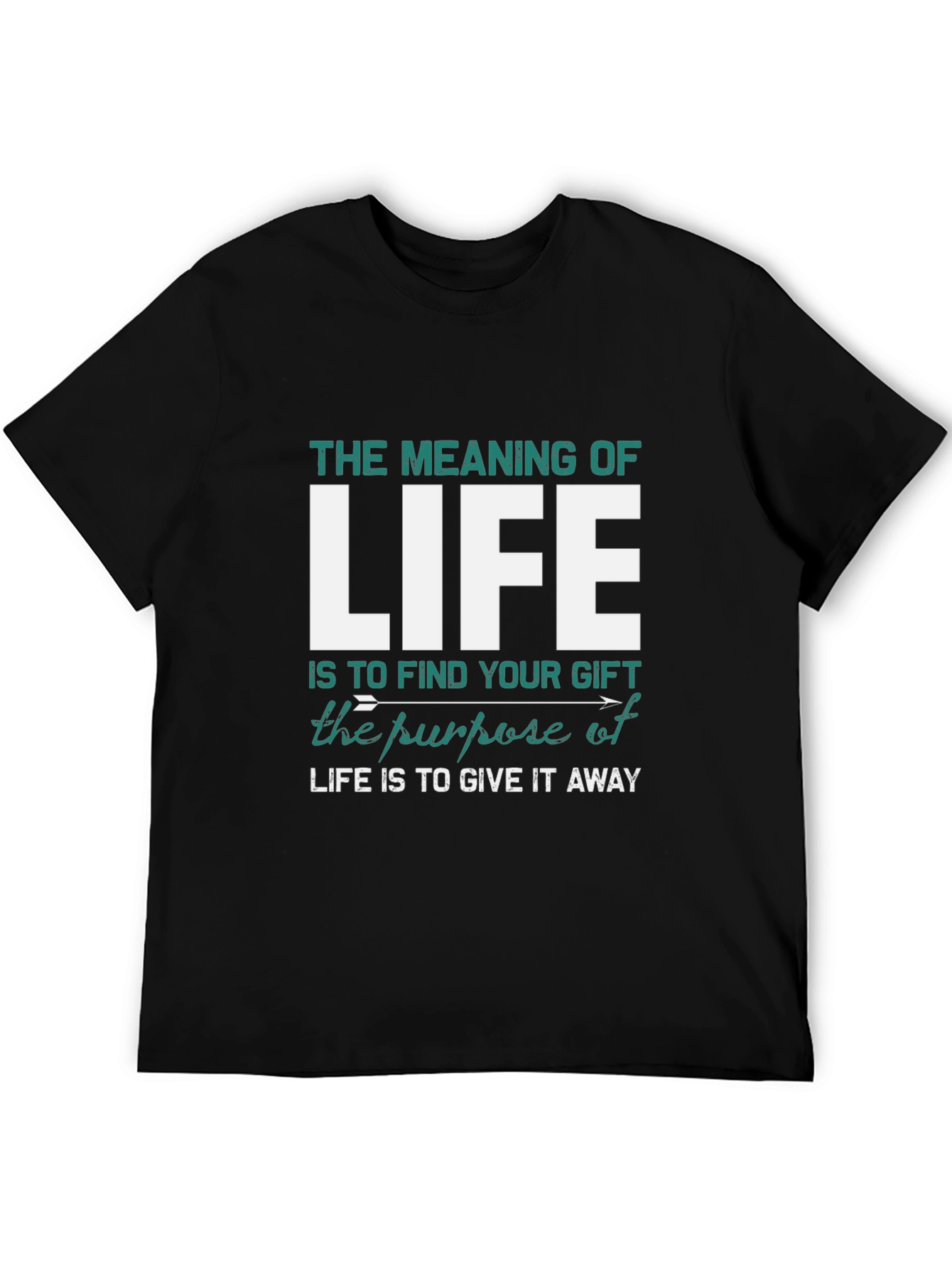 Black Meaning of Life Graphic T-Shirt - Find Your Gift view 5