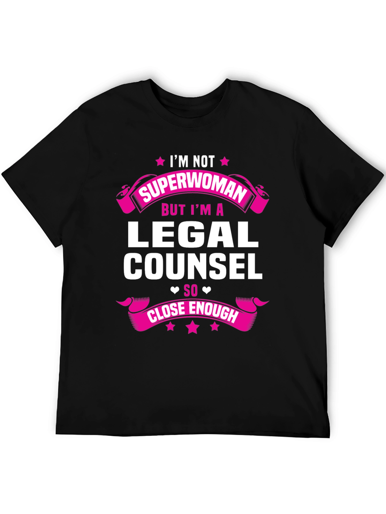Black Legal Counsel T-Shirt - Not Superwoman Funny Tee view 5