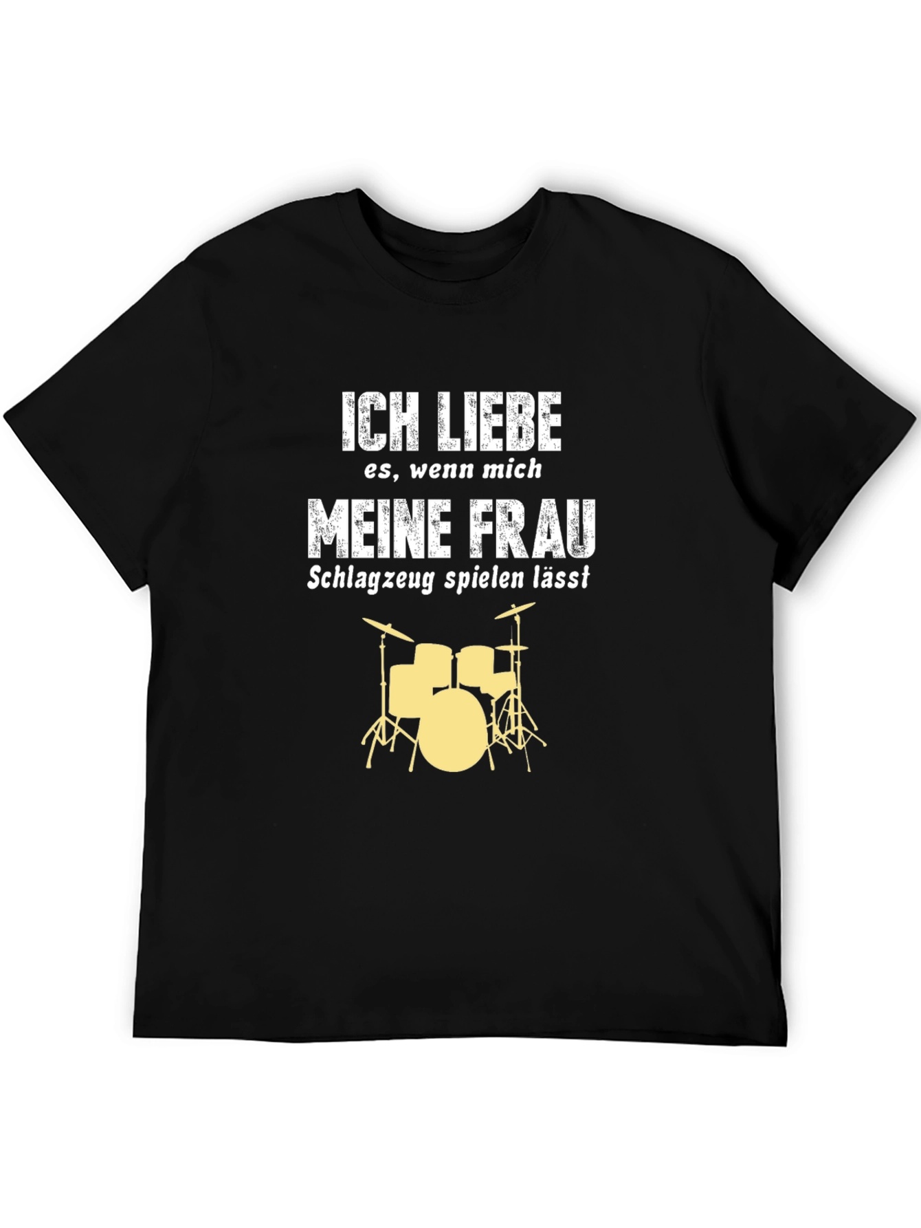 Black Ich Liebe Meine Frau Drummer T-Shirt view 5