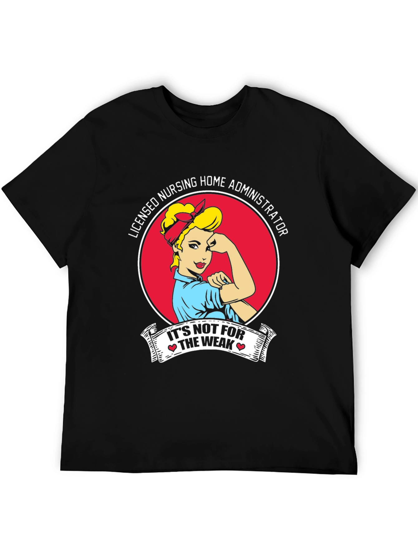 Black Licensed Nursing Home Administrator T-Shirt view 5