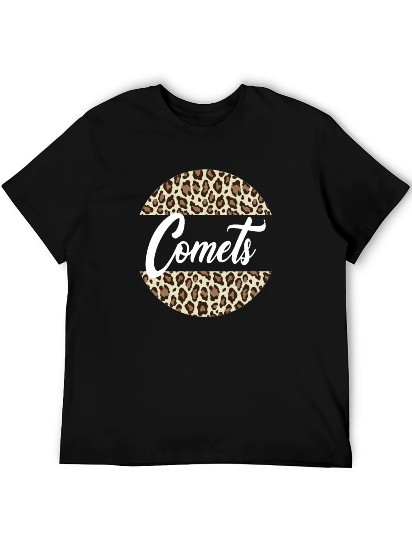 Black Comets Leopard Print Graphic T-Shirt view 5
