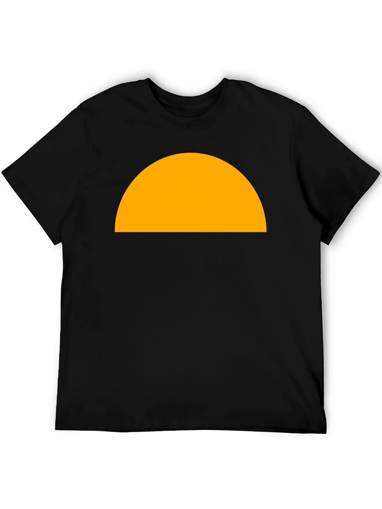 Black Abstract Graphic Tee - Half Circle Design view 5