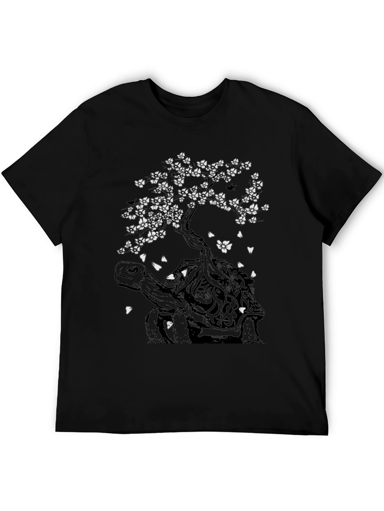 Black Turtle & Tree Graphic Tee - Nature Inspired Style view 5