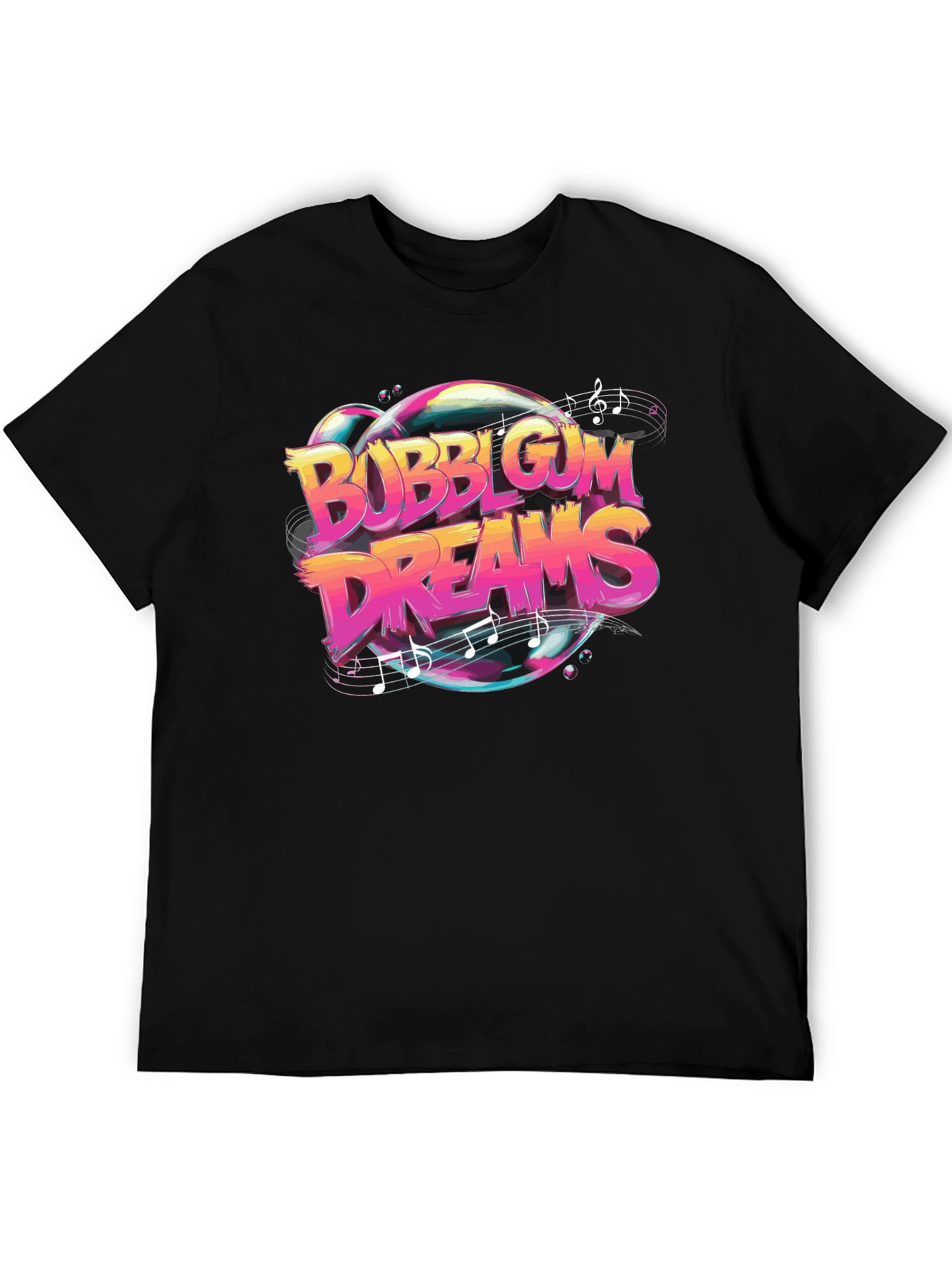 Black Bubblegum Dreams Graphic T-Shirt view 5
