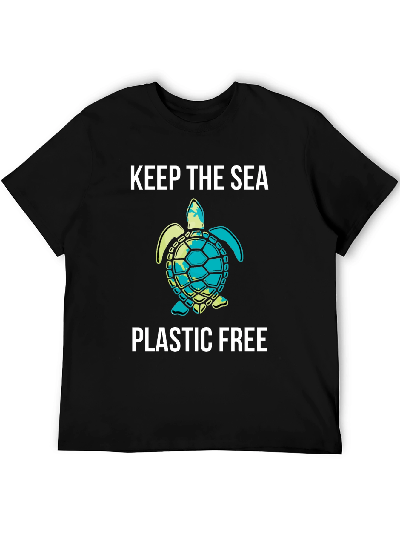 Black Keep The Sea Plastic Free Tee view 5