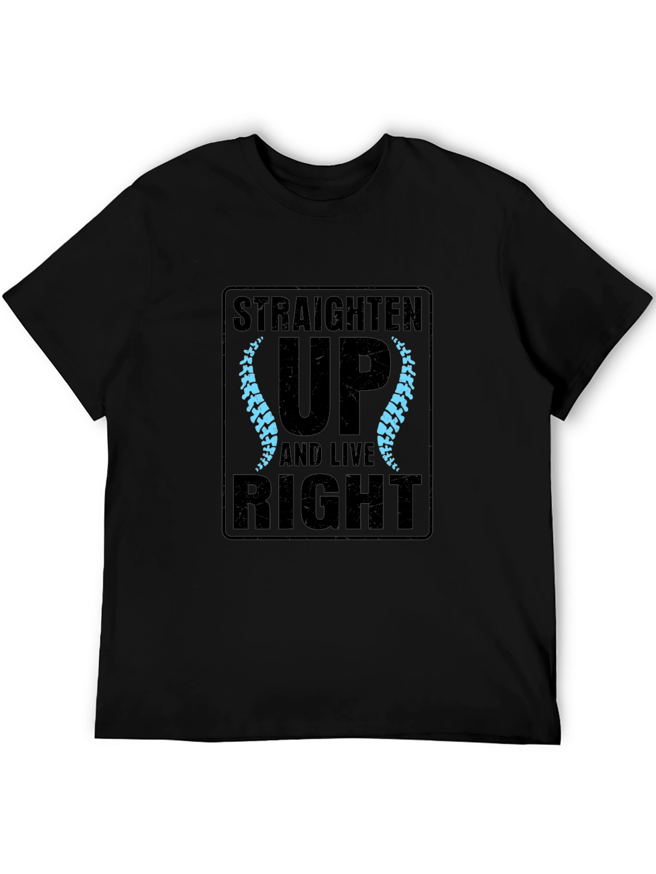 Black Straighten Up Chiropractic T-Shirt view 5