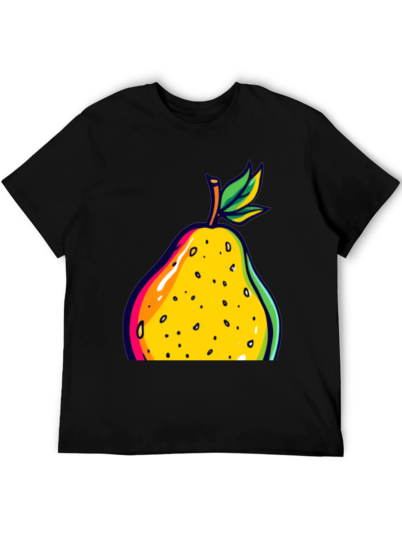 Black Pear Graphic Black T-Shirt view 5
