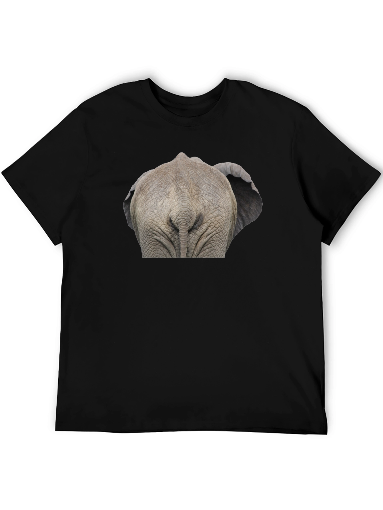 Black Elephant Butt T-Shirt - Funny Animal Tee view 5
