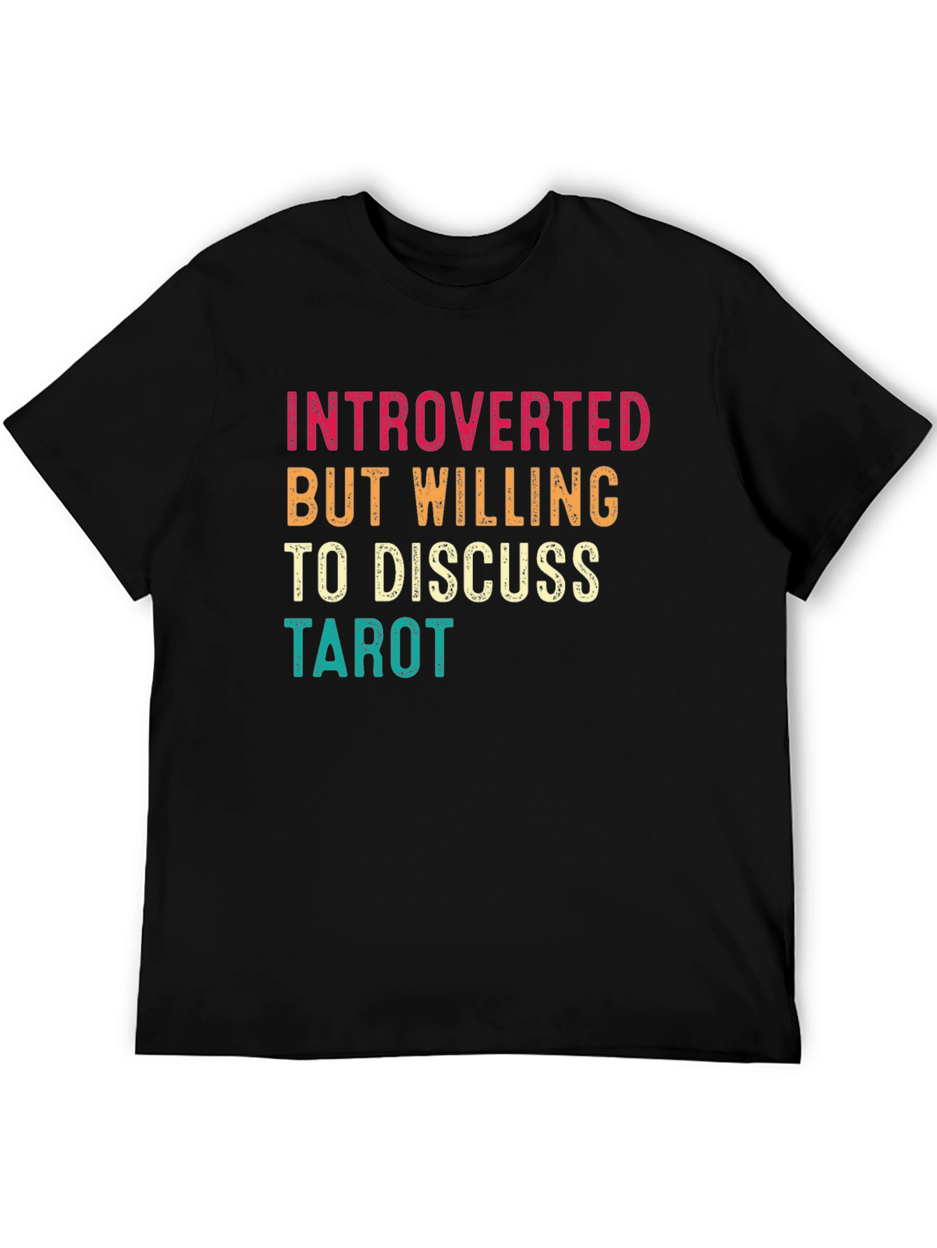 Black Introverted Tarot T-Shirt view 5