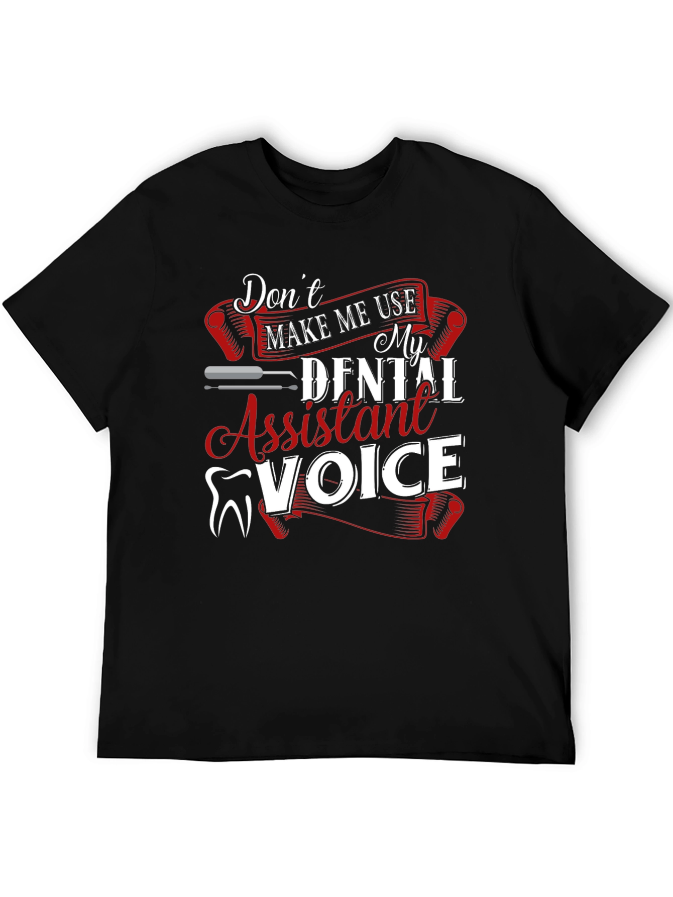 Black Dental Assistant Voice Graphic Tee view 5