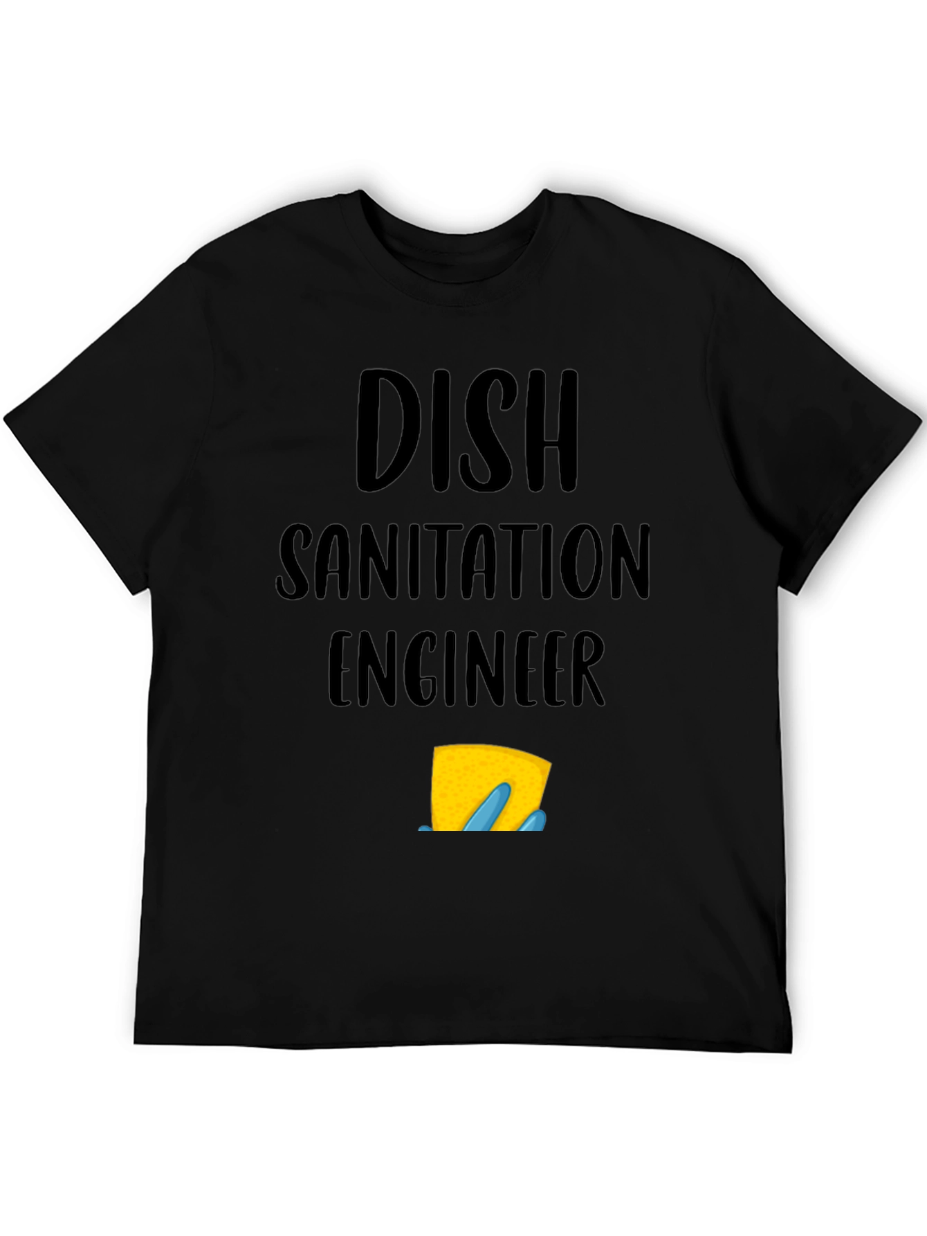Black Dish Sanitation Engineer Graphic Tee view 5