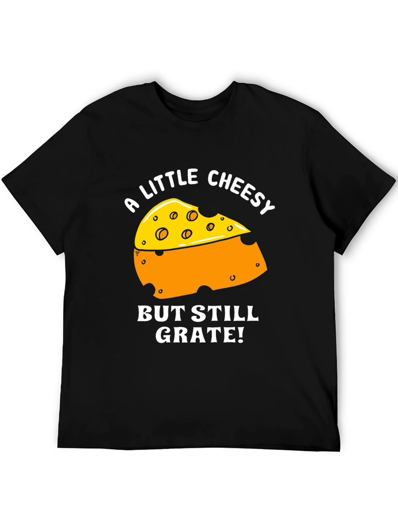 Black Cheesy Pun T-Shirt - 'But Still Grate!' Tee view 5