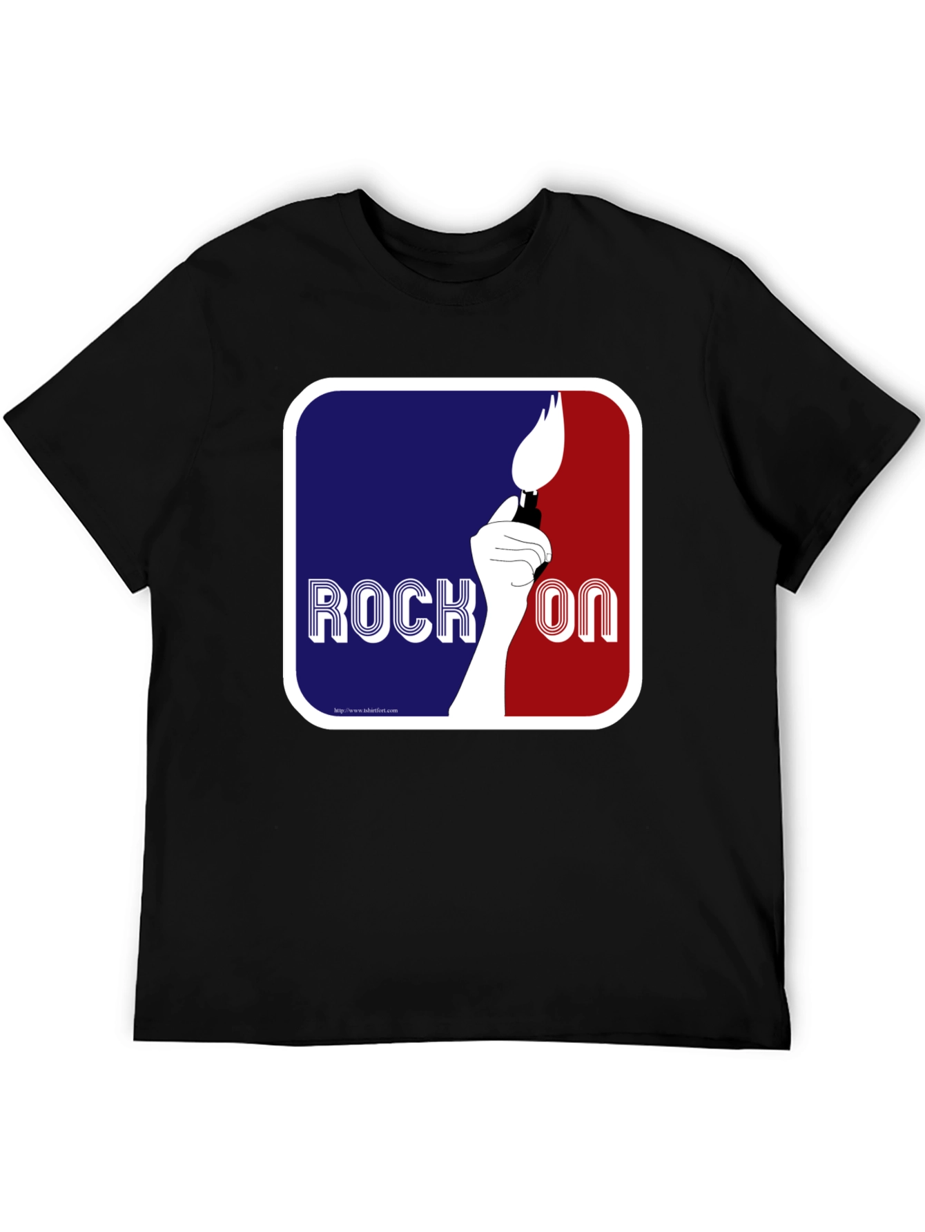 Black Rock On Graphic T-Shirt - Retro Design view 5