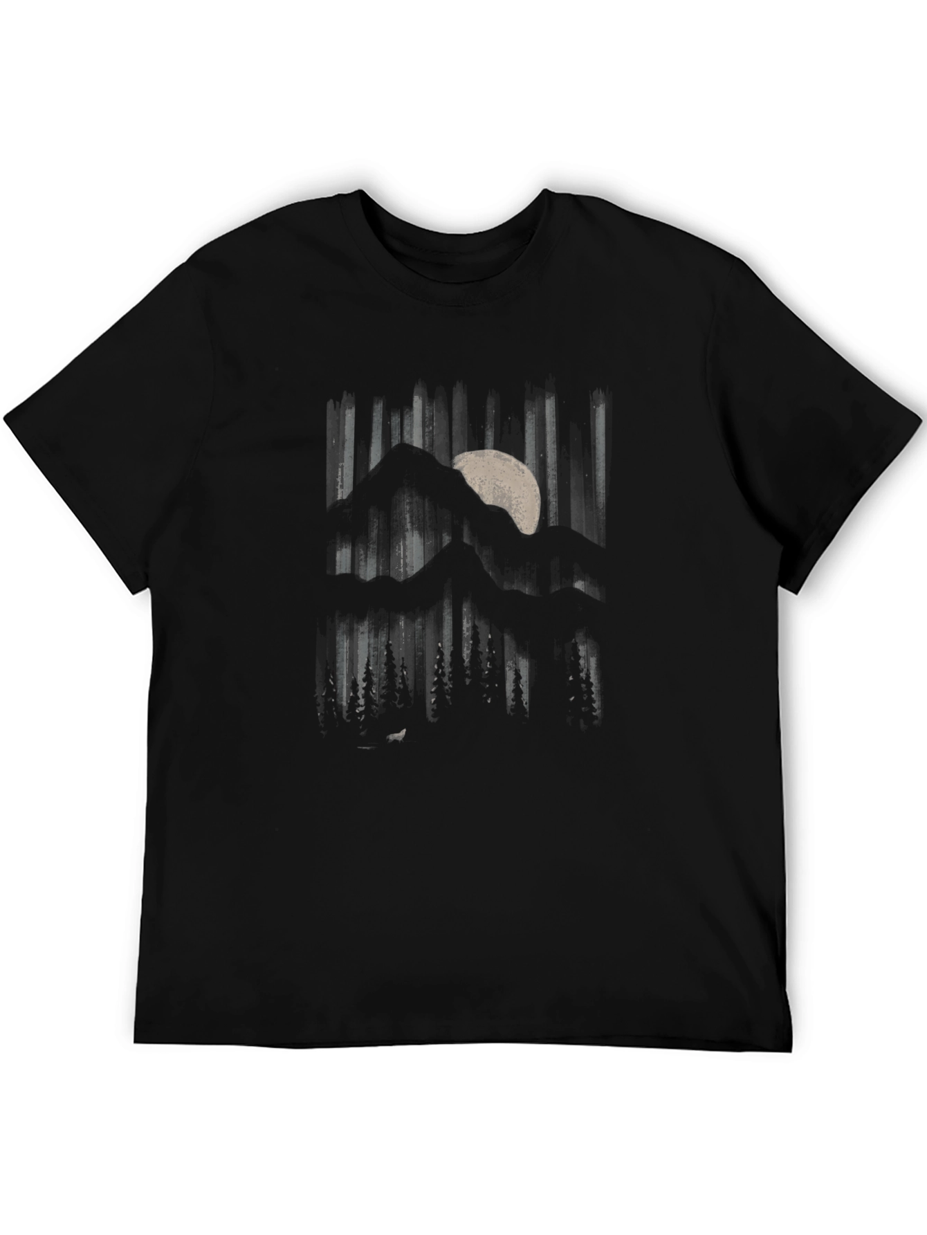 Black Mountain Moon Graphic Black T-Shirt view 5