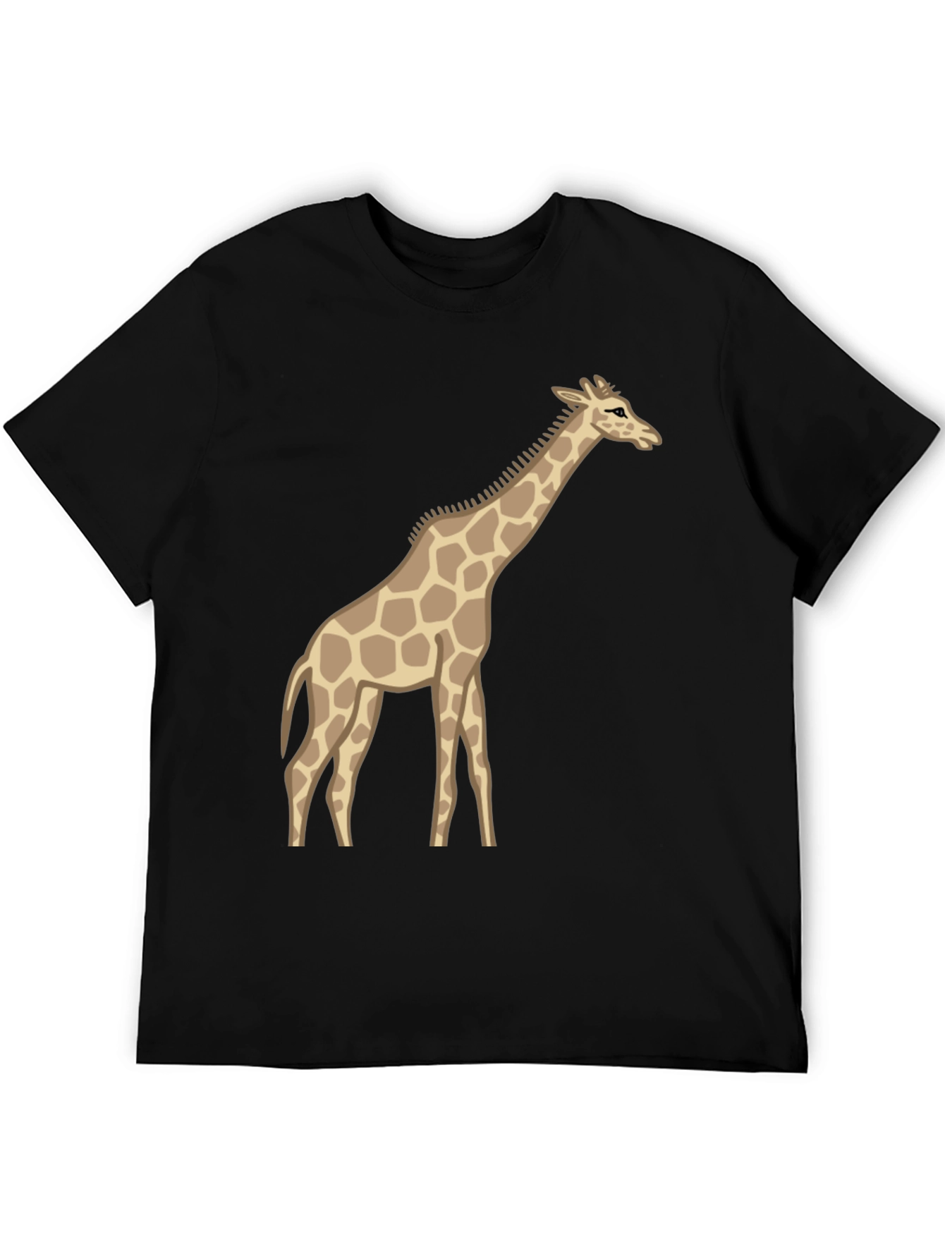 Black Giraffe Graphic Tee - Unisex Black T-Shirt view 5