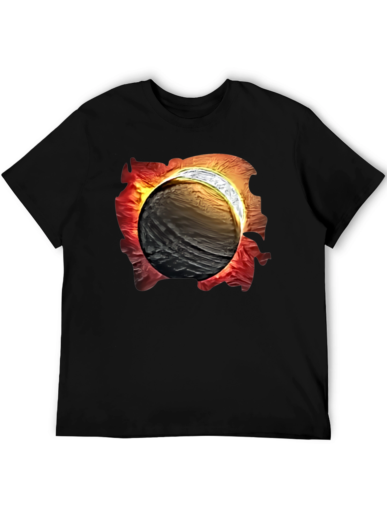 Black Eclipse Graphic Tee - Men's Black T-Shirt view 5