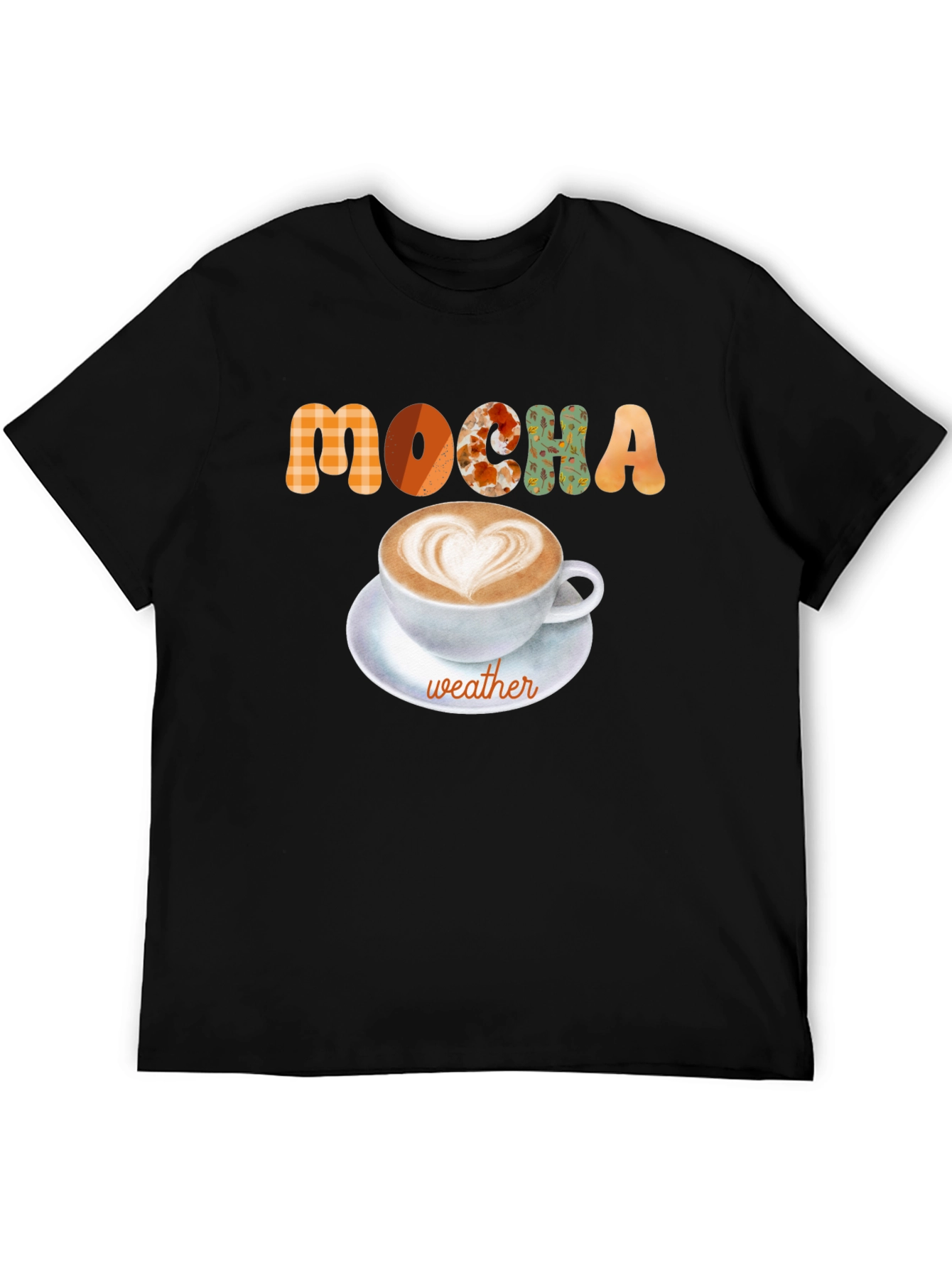 Black Mocha Weather T-Shirt Fall Coffee Latte Shirt view 5
