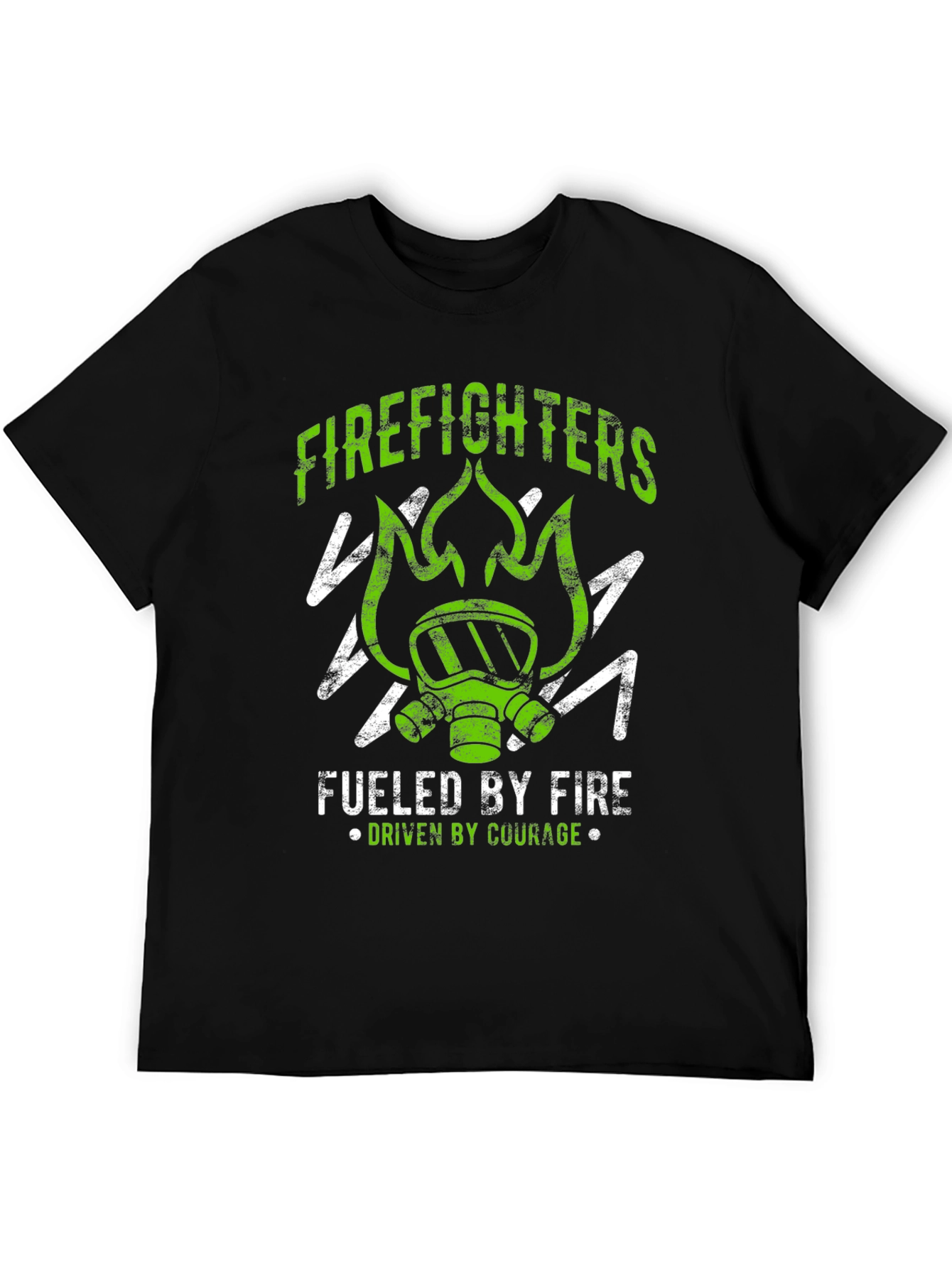 Black Firefighter Graphic Tee - Fueled By Fire Courage view 5