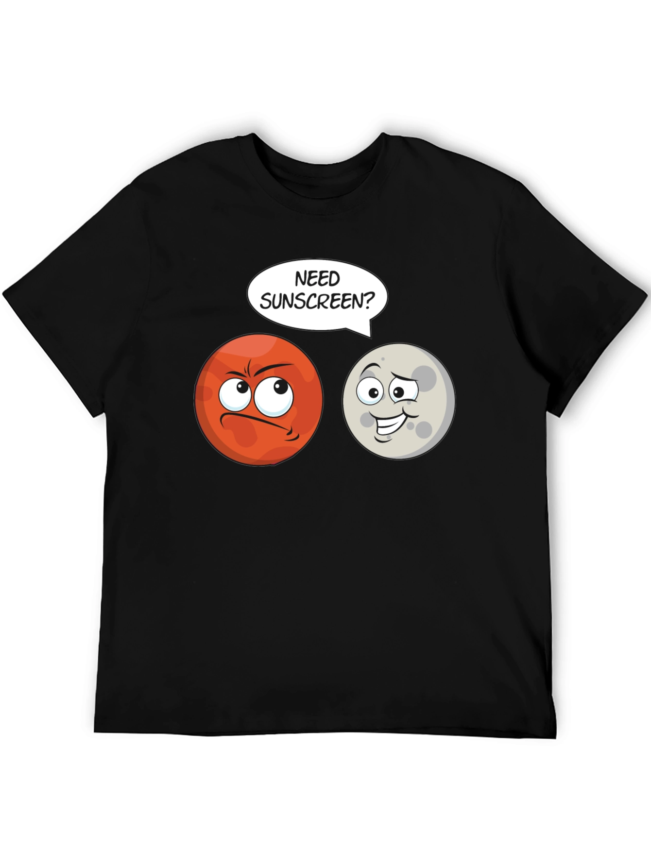 Black Need Sunscreen? Mars Humor T-Shirt view 5