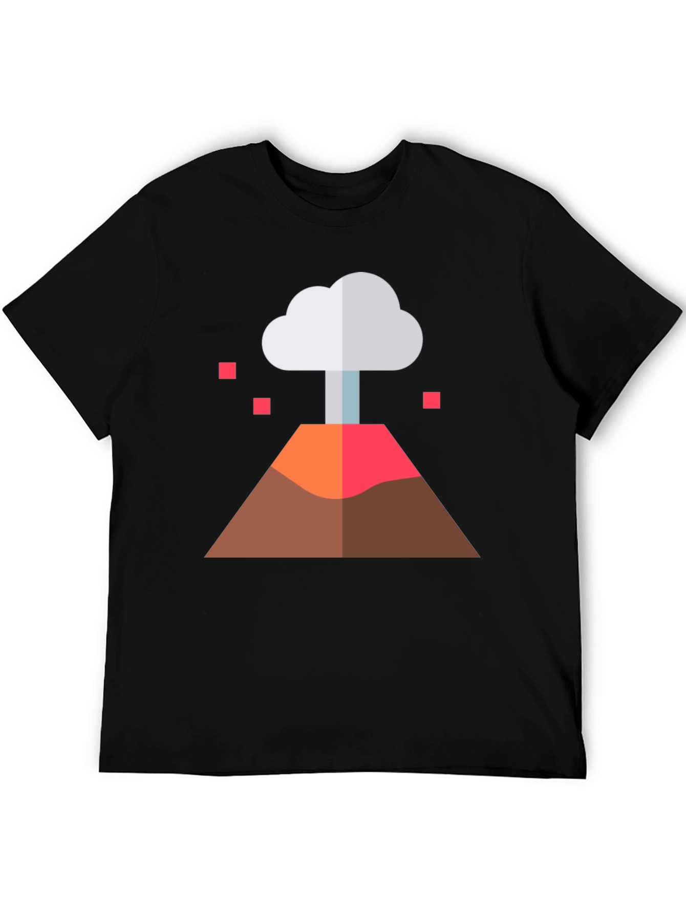 Black Volcano Graphic Tee - Black Cotton Blend view 5