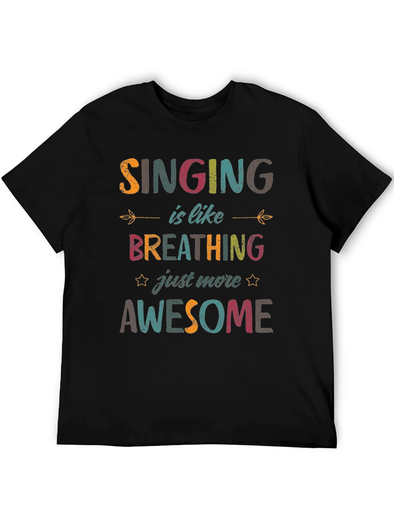 Black Singing is Like Breathing T-Shirt view 5