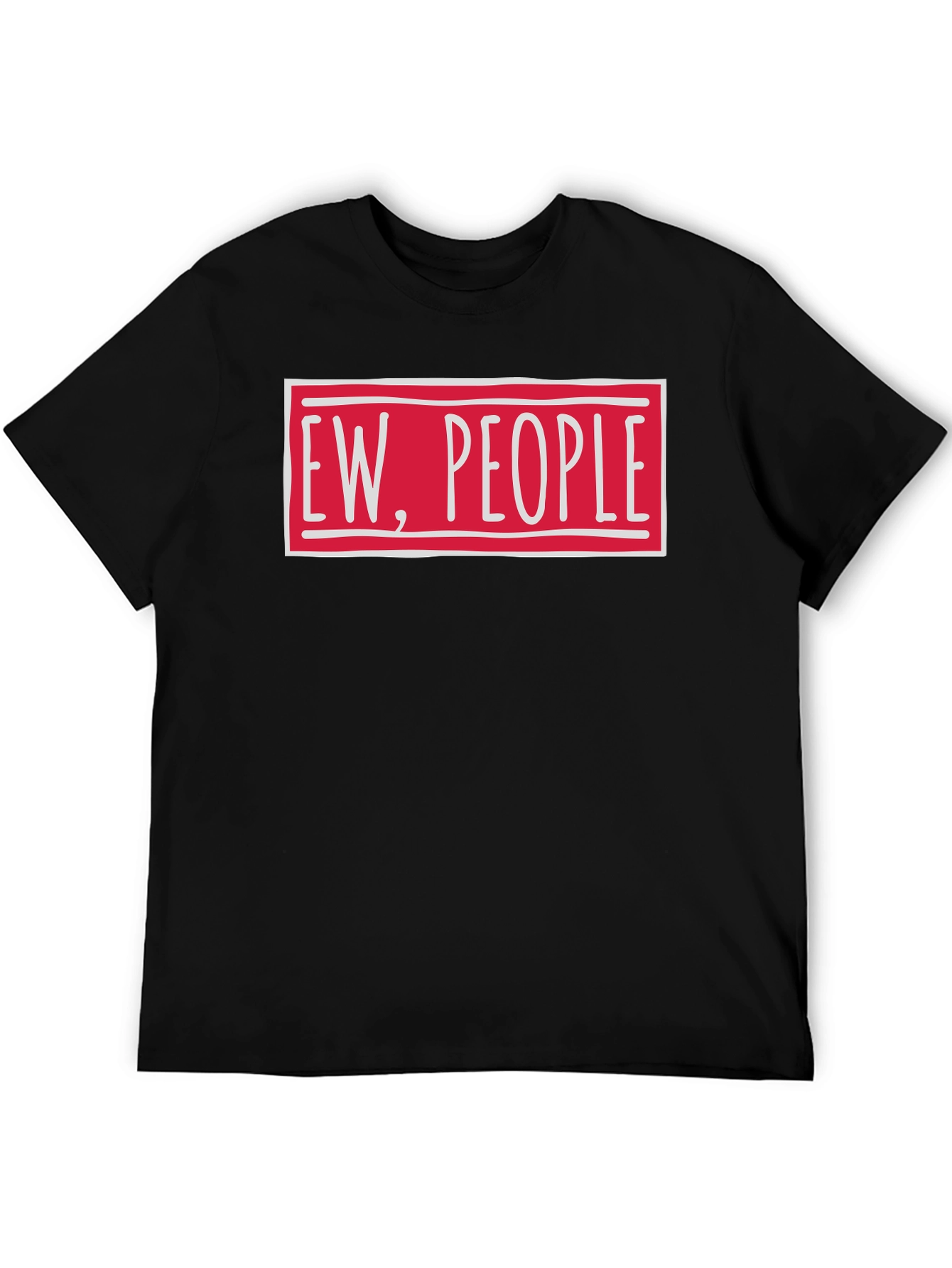 Black Ew People Funny Graphic T-Shirt view 5