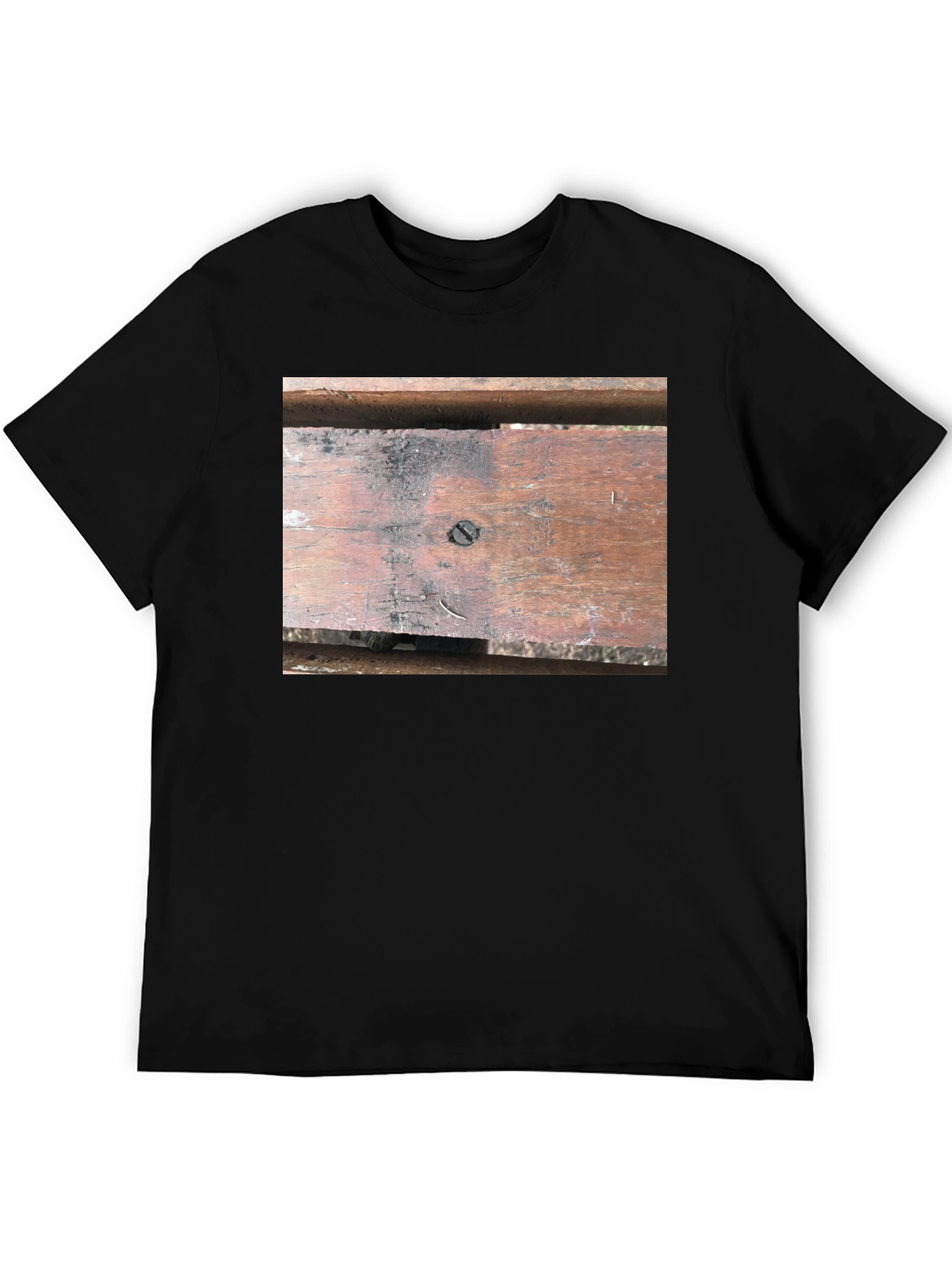 Black Wood Panel T-Shirt view 5