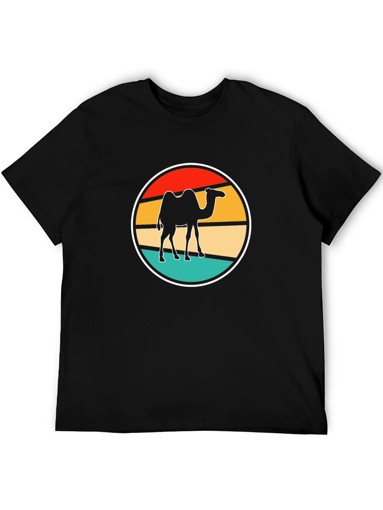 Black Retro Camel T-Shirt - Desert Vibes view 5