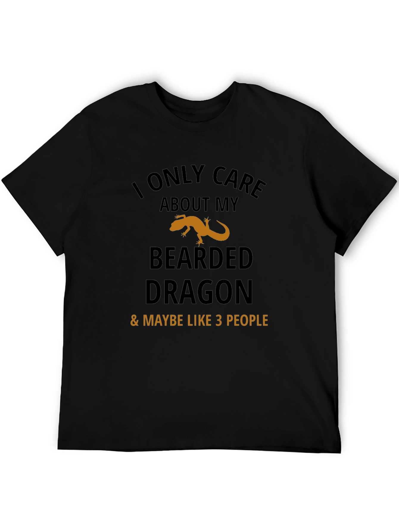 Black Bearded Dragon Lover T-Shirt - Funny Pet Owner Tee view 5