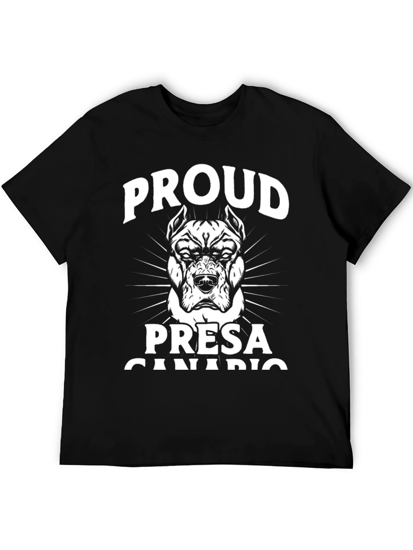 Black Proud Presa Canario Dog Graphic T-Shirt view 5