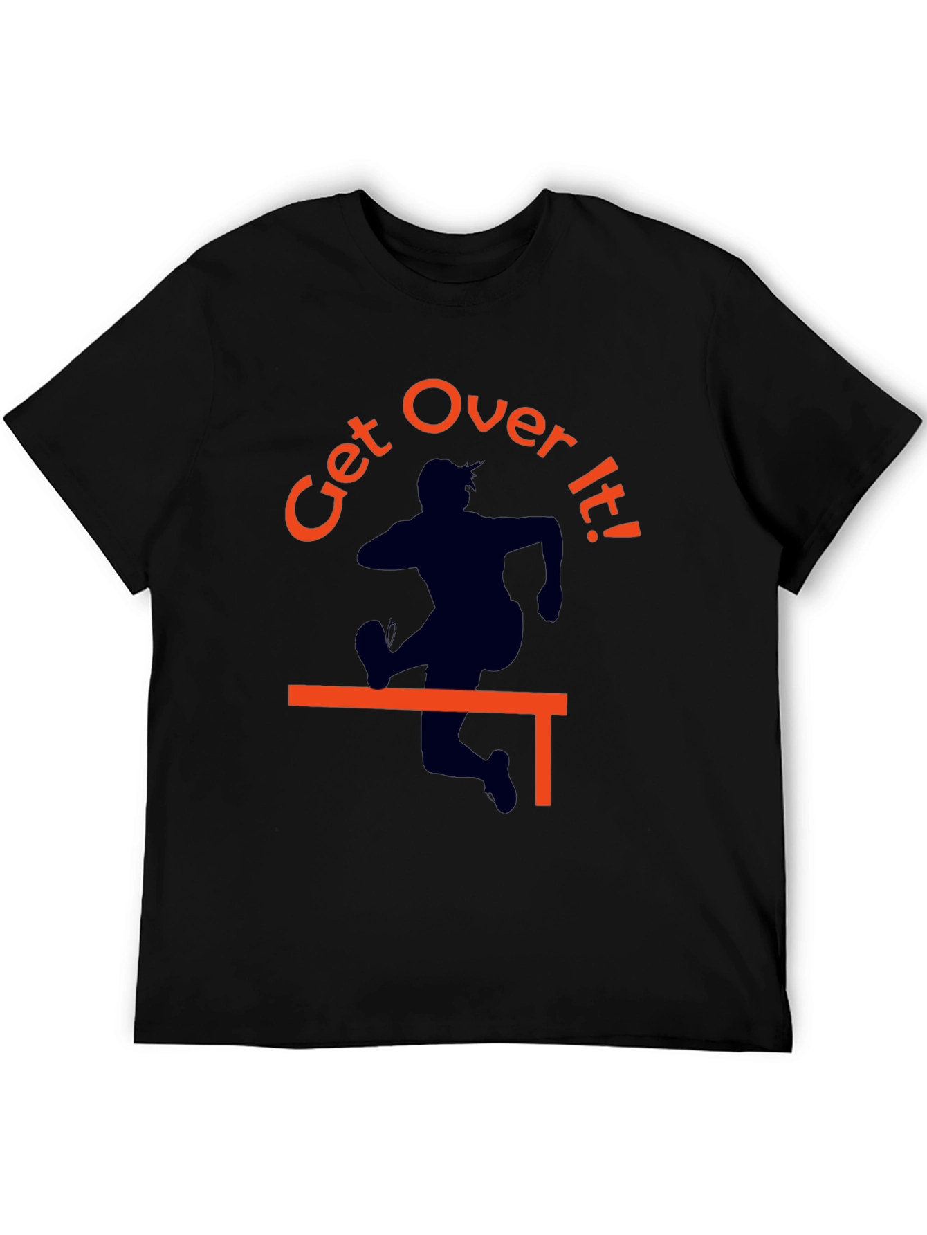 Black Get Over It! Graphic Tee - Black Cotton T-Shirt view 5