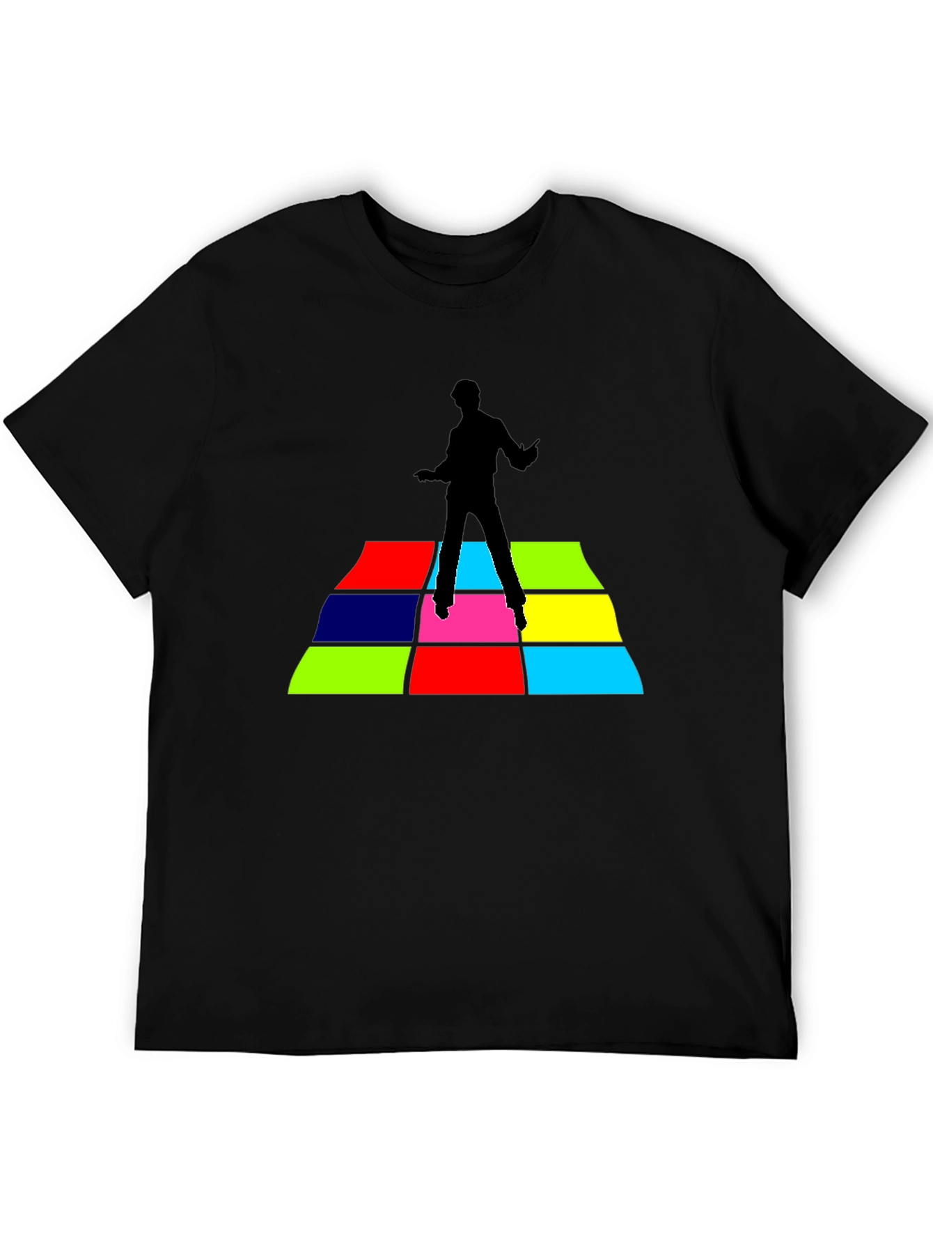 Black Retro Dance Floor T-Shirt - Black view 5
