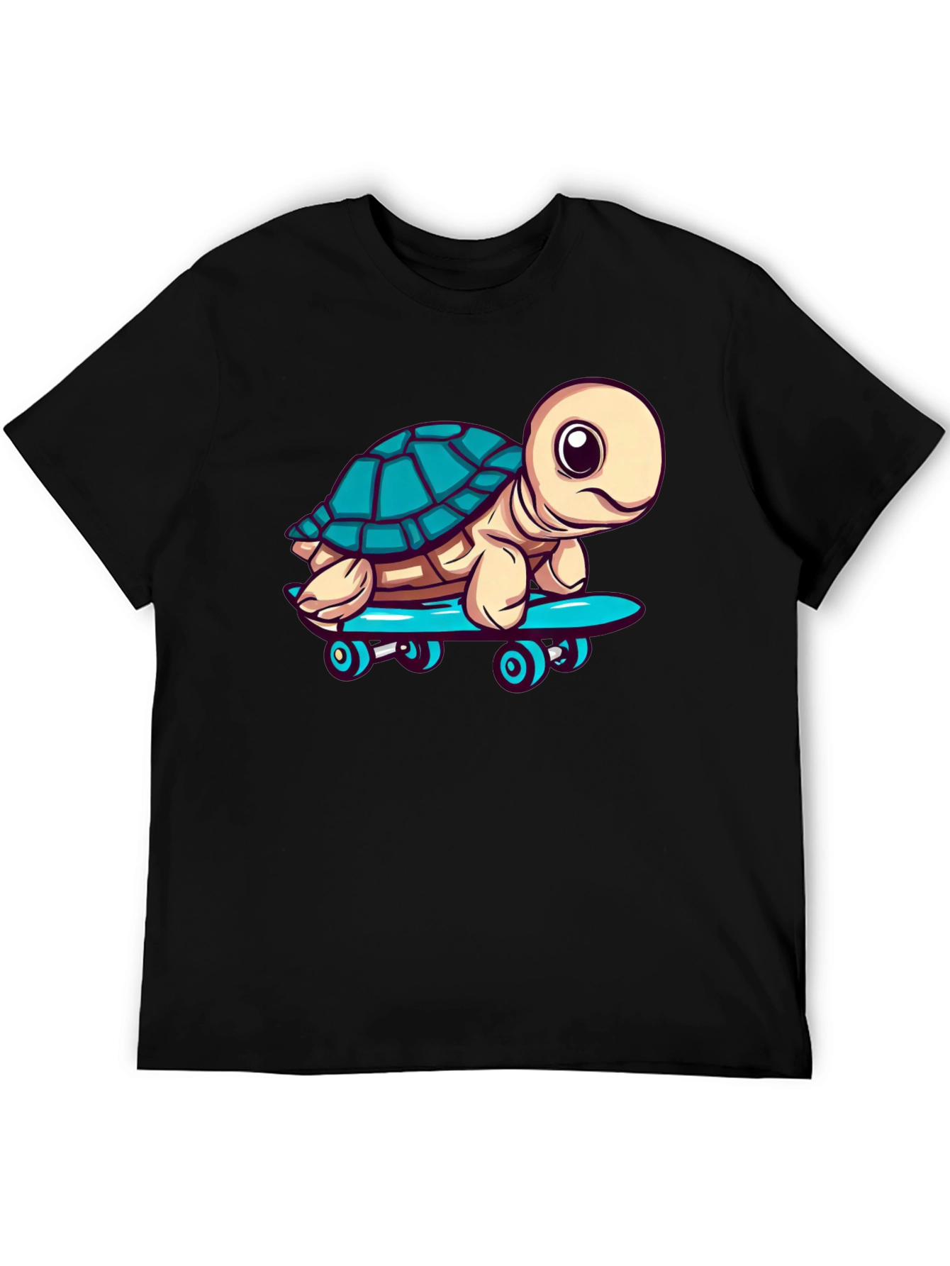 Black Turtle Skateboard Graphic T-Shirt view 5